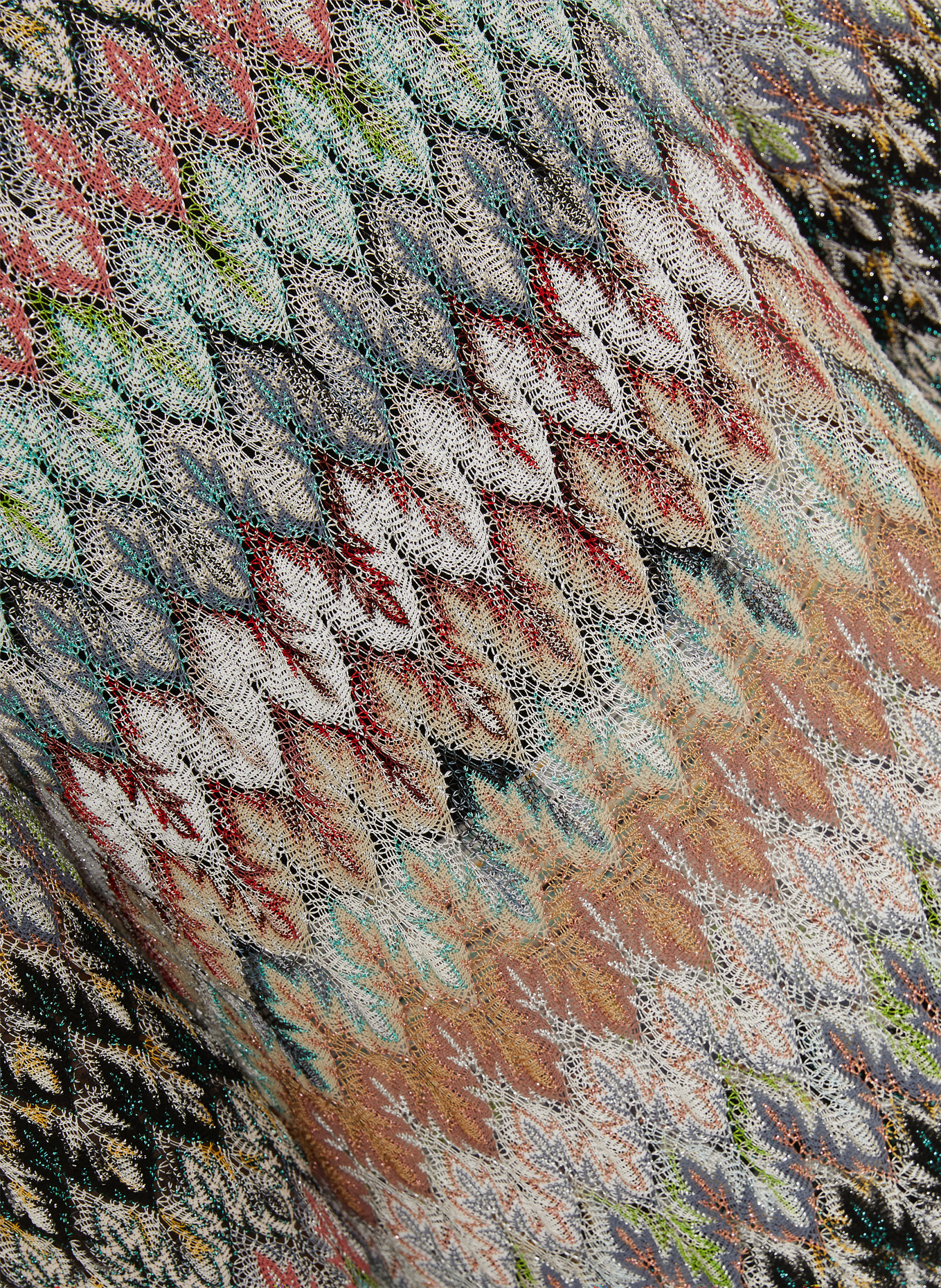 MISSONI Housse tricotée avec fil pailleté: BLANC / MENTHE / NOIR