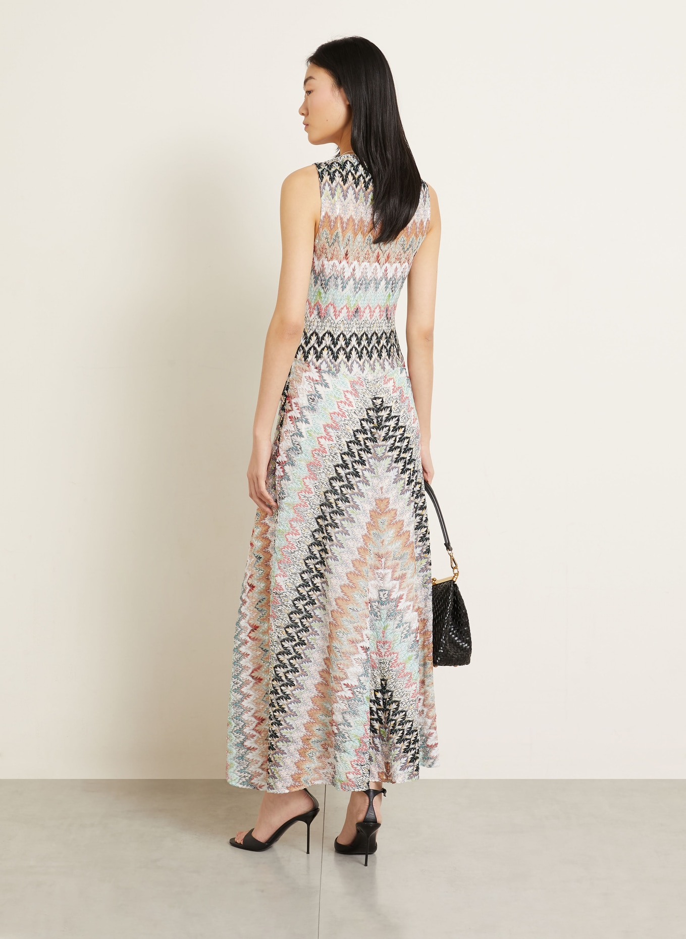 MISSONI Strandkleid mit Glitzergarn: WEISS / HELLROT / HELLBLAU