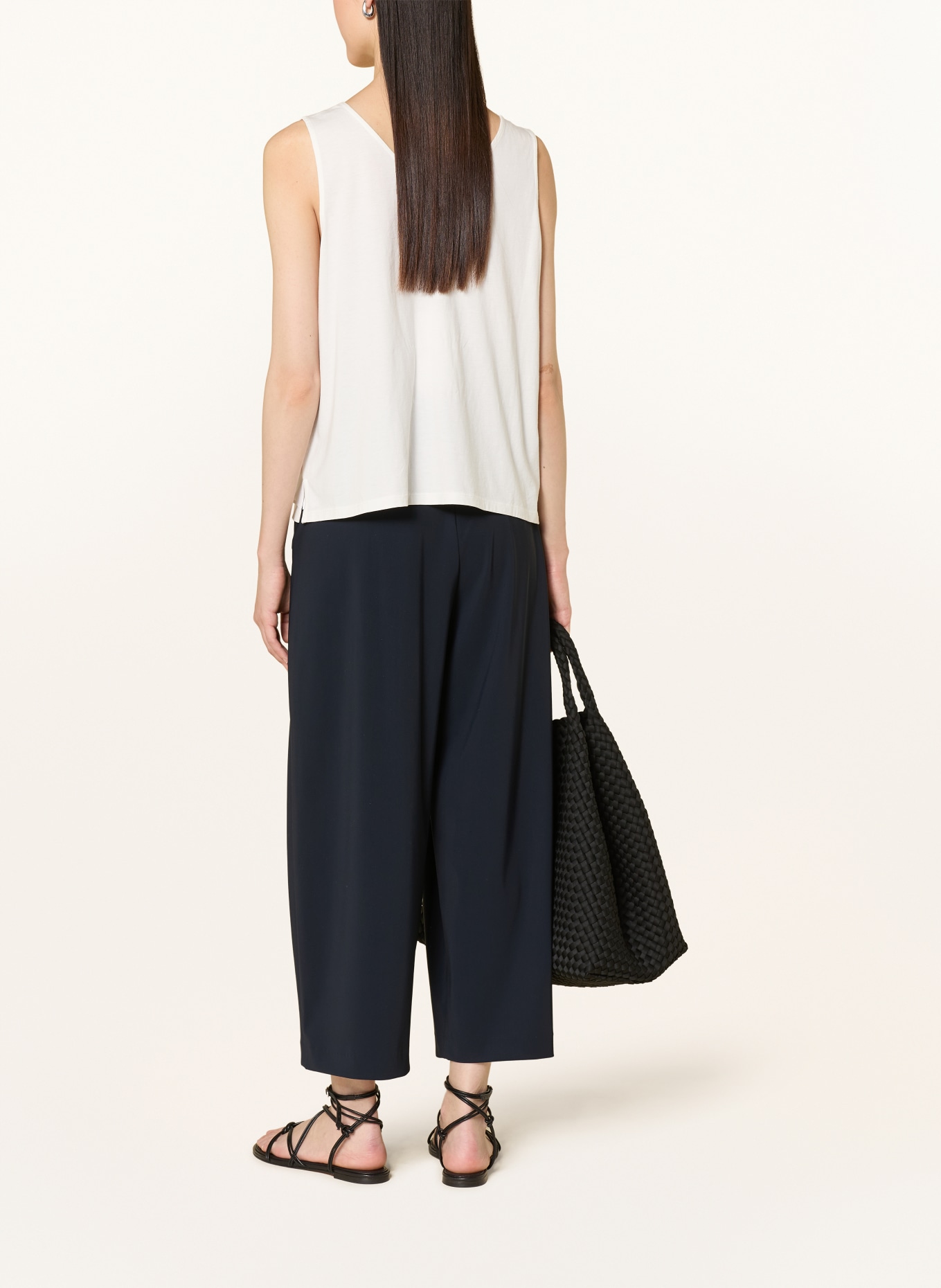 SPORTALM Top met pailletten: WIT / ZWART