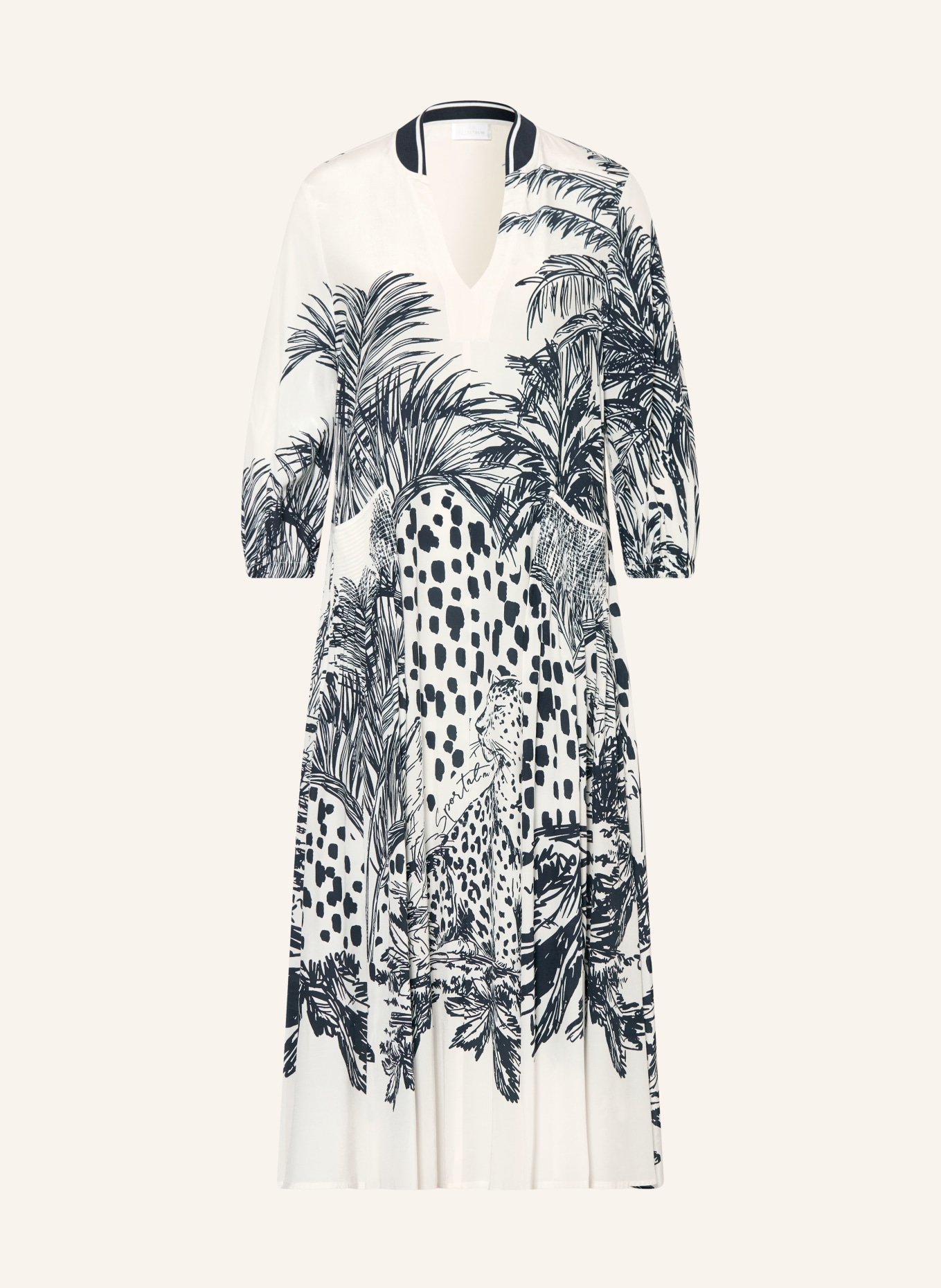 SPORTALM Kleid EMOTION: WEISS / DUNKELBLAU