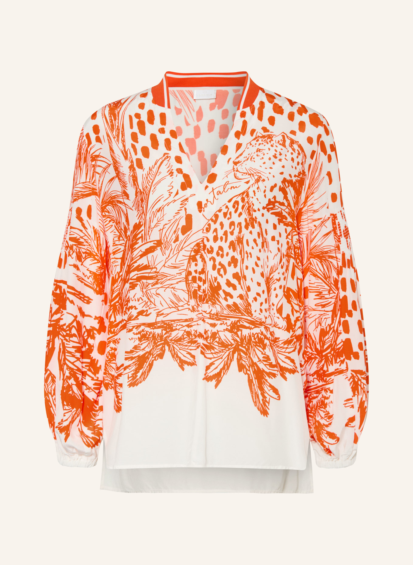 SPORTALM tričko s límečkem: NEONOVĚ ORANŽOVÁ / BÍLÁ