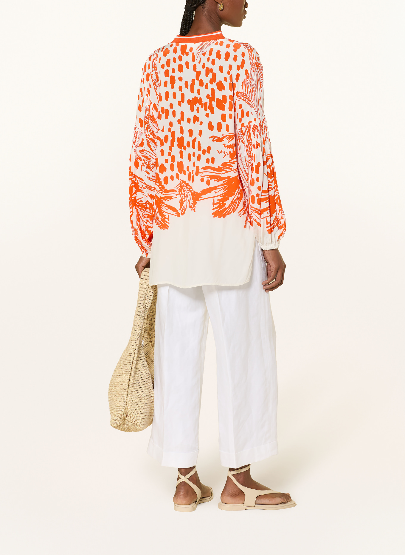 SPORTALM tričko s límečkem: NEONOVĚ ORANŽOVÁ / BÍLÁ