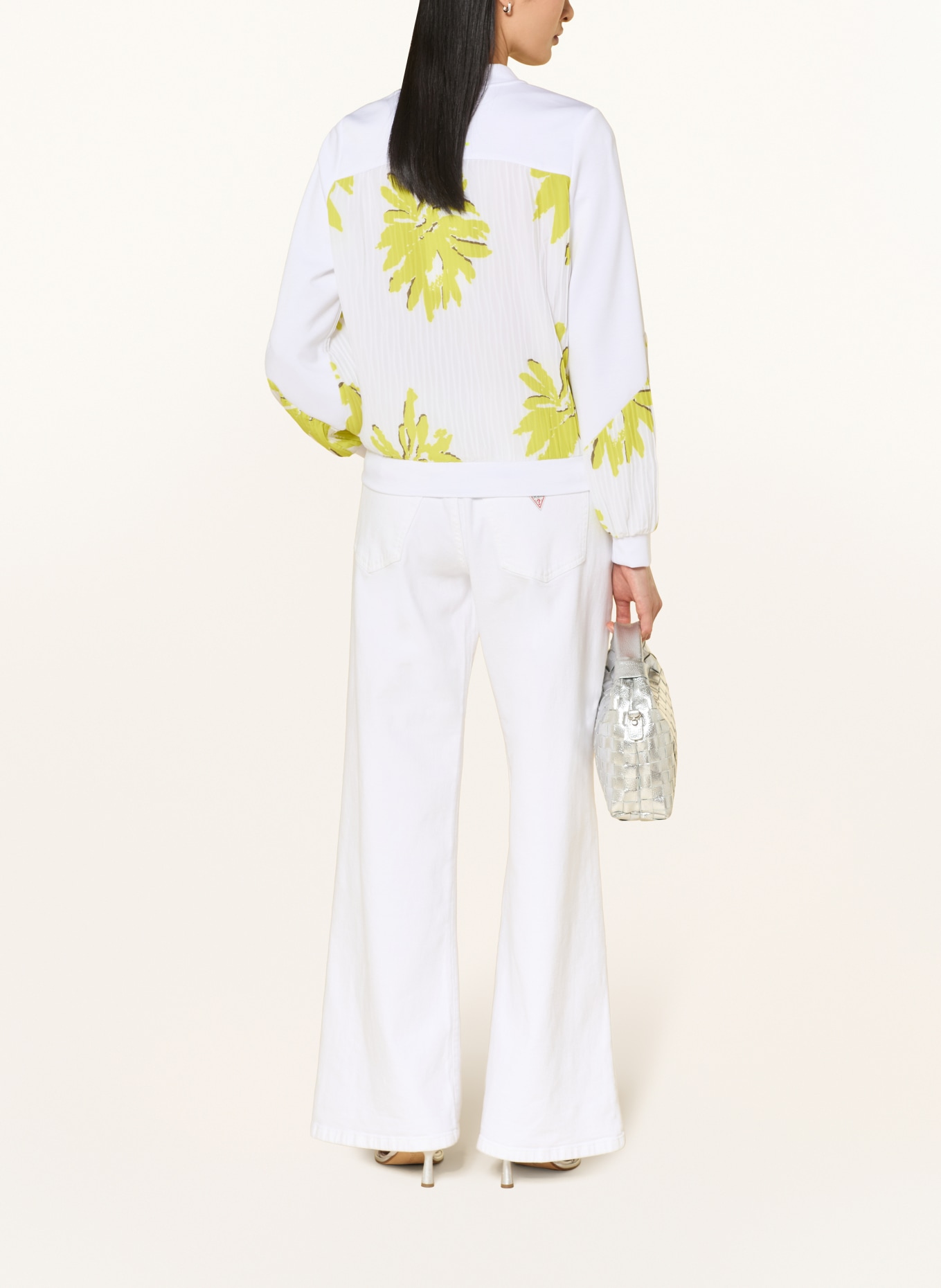 SPORTALM Blouson van verschillende materialen: WIT / KAKI / LICHTGROEN