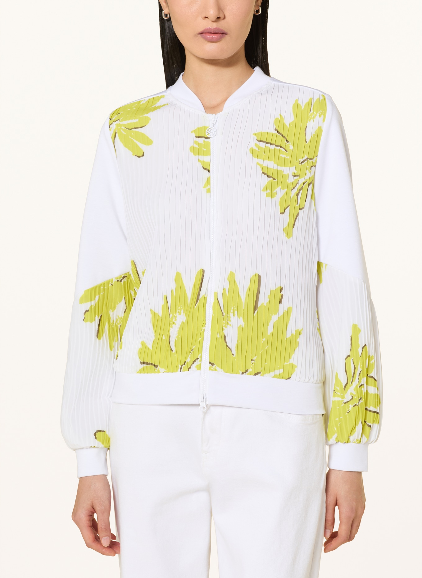 SPORTALM Blouson van verschillende materialen: WIT / KAKI / LICHTGROEN