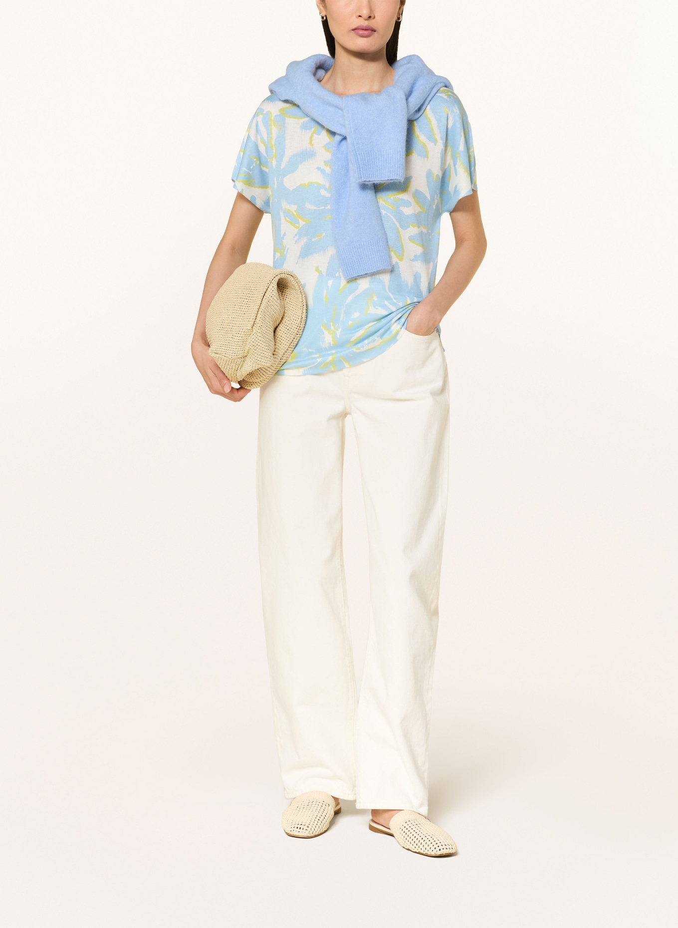 SPORTALM Gebreide trui: LICHTBLAUW / LICHTGROEN / WIT