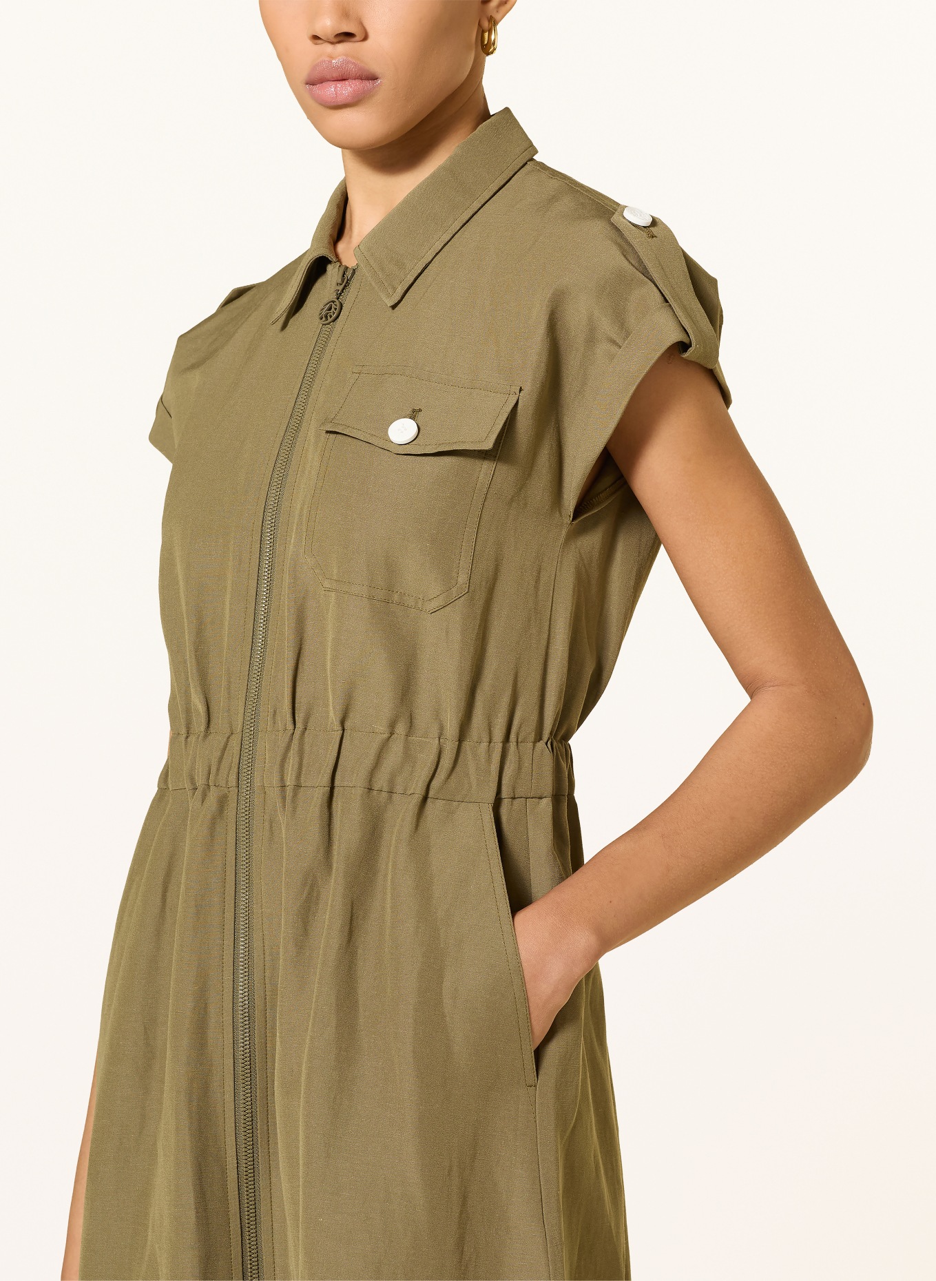 SPORTALM Overhemdjurk van linnen: KAKI