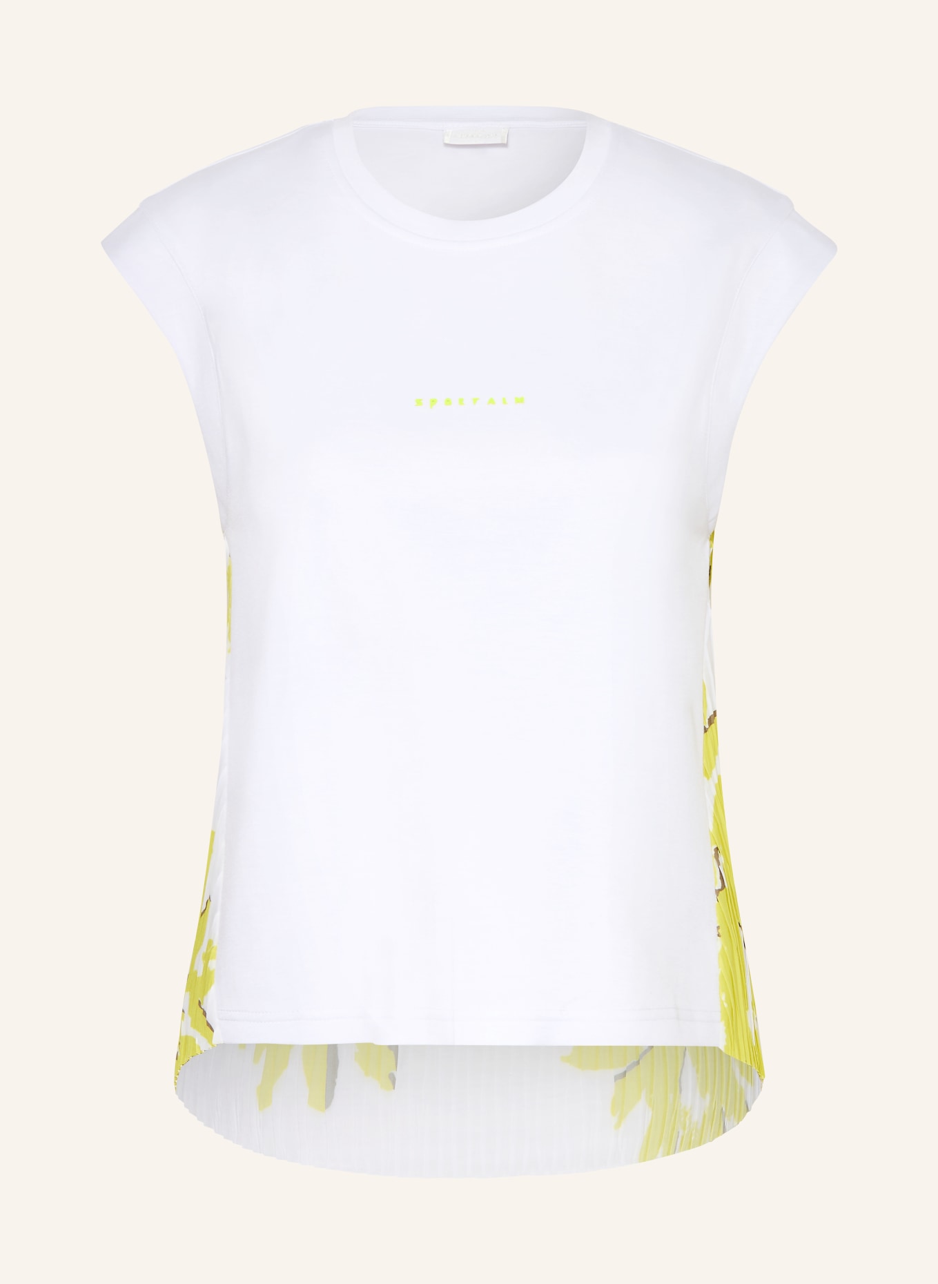 SPORTALM T-shirt van verschillende materialen: WIT / KAKI / LICHTGROEN