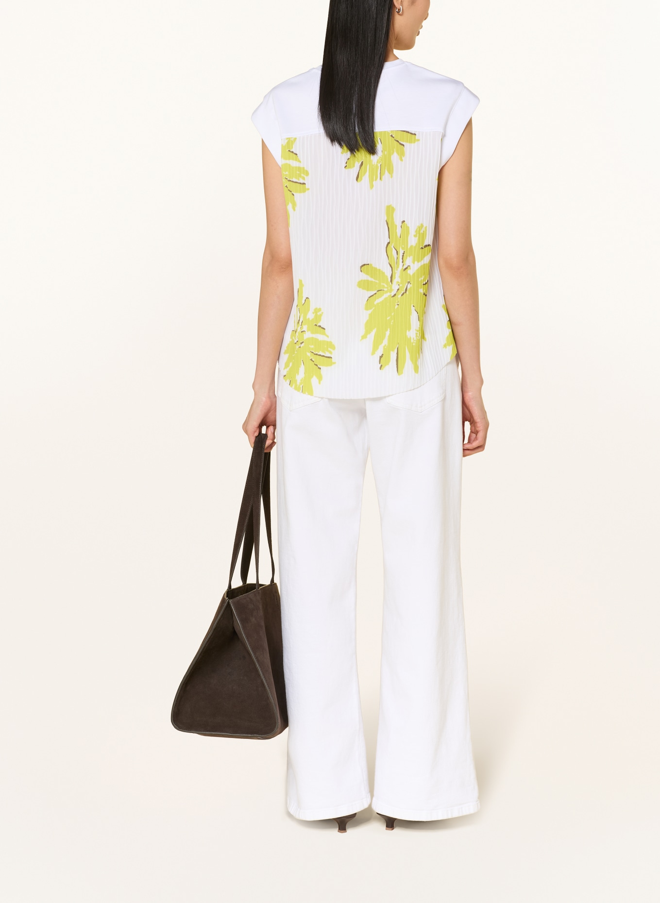 SPORTALM T-shirt van verschillende materialen: WIT / KAKI / LICHTGROEN