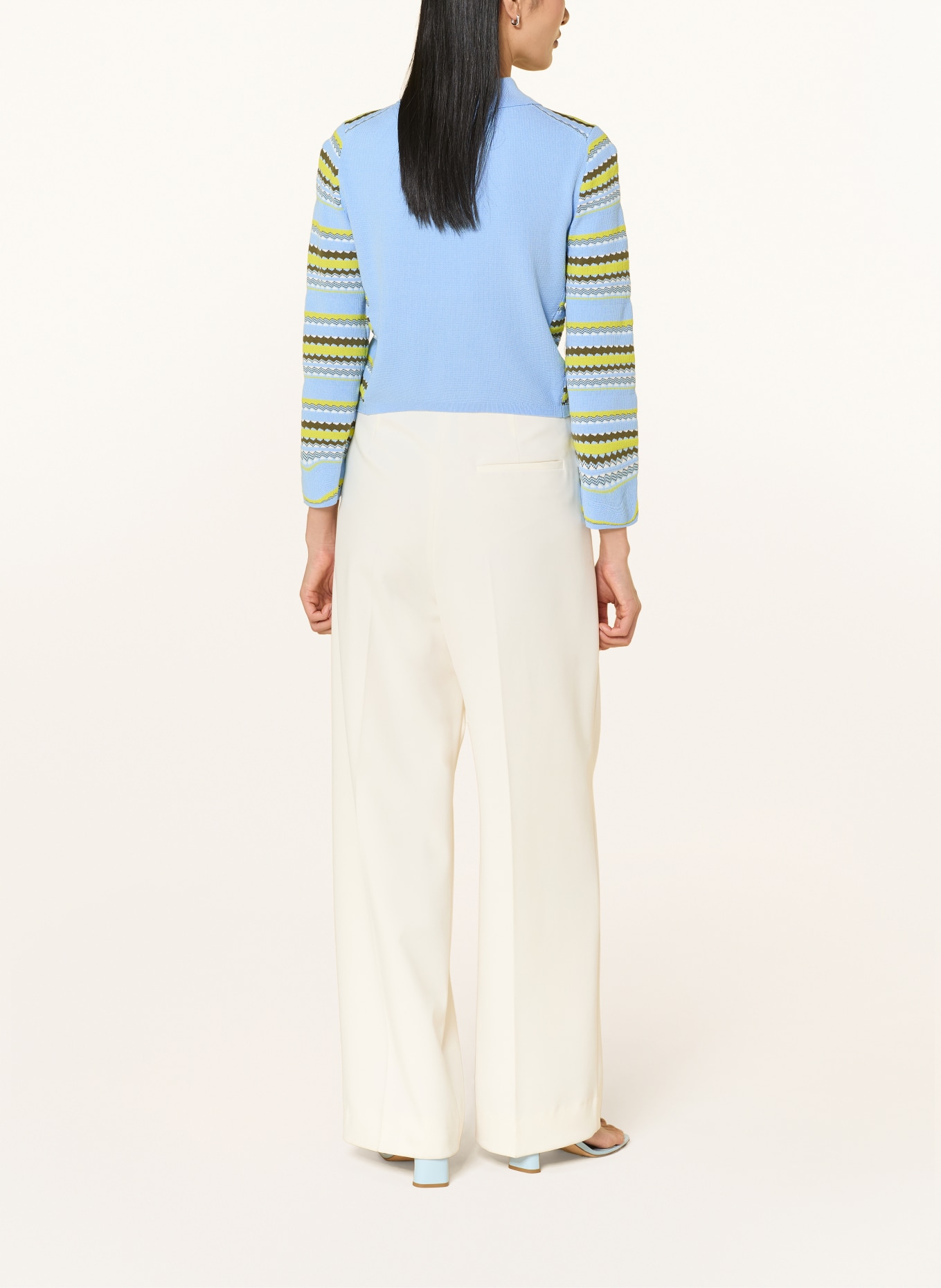 SPORTALM vest: LICHTBLAUW / OLIJF / WIT