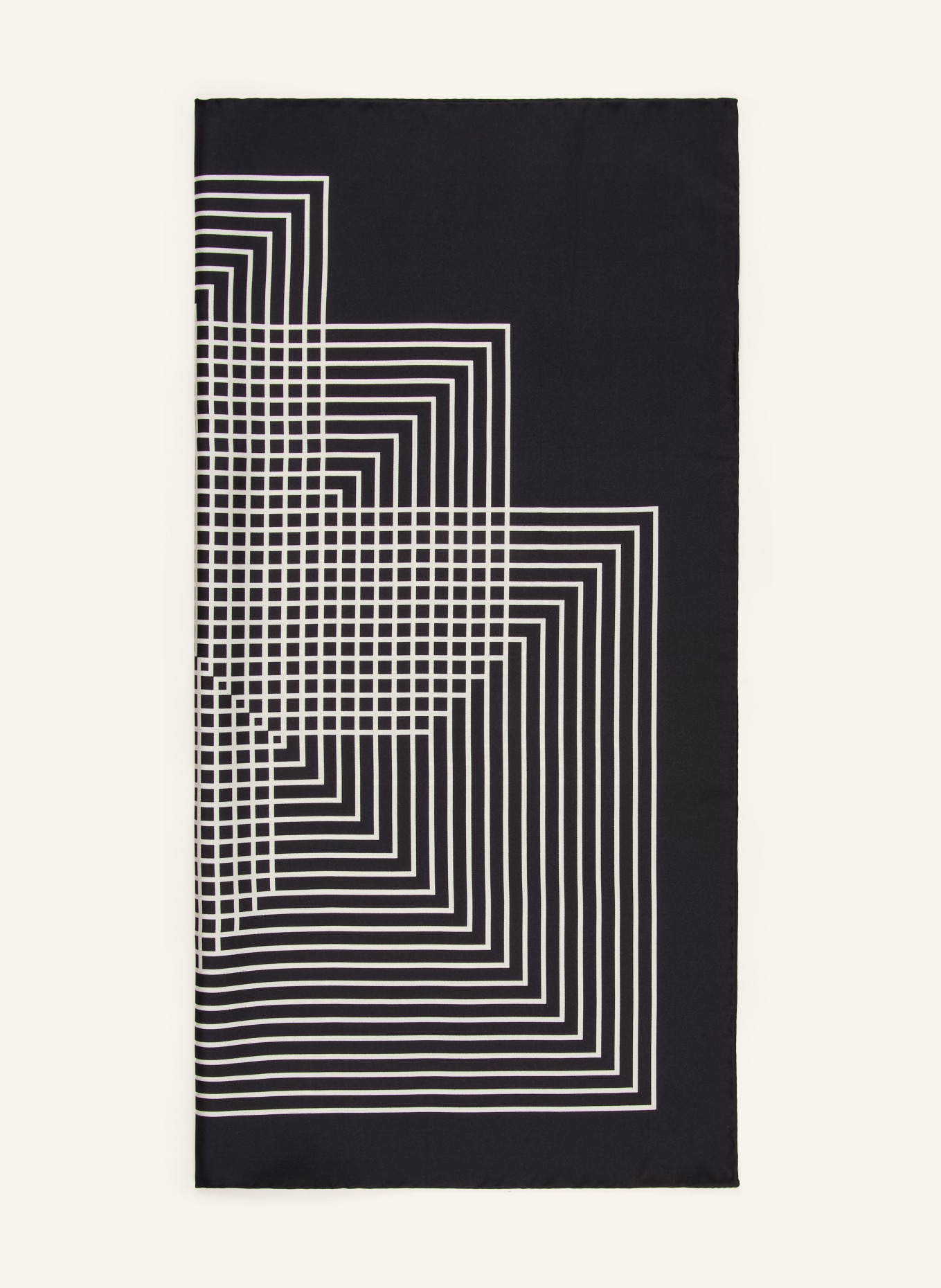 AENEIS jedwabna chustka: CZARNY / BIAŁY