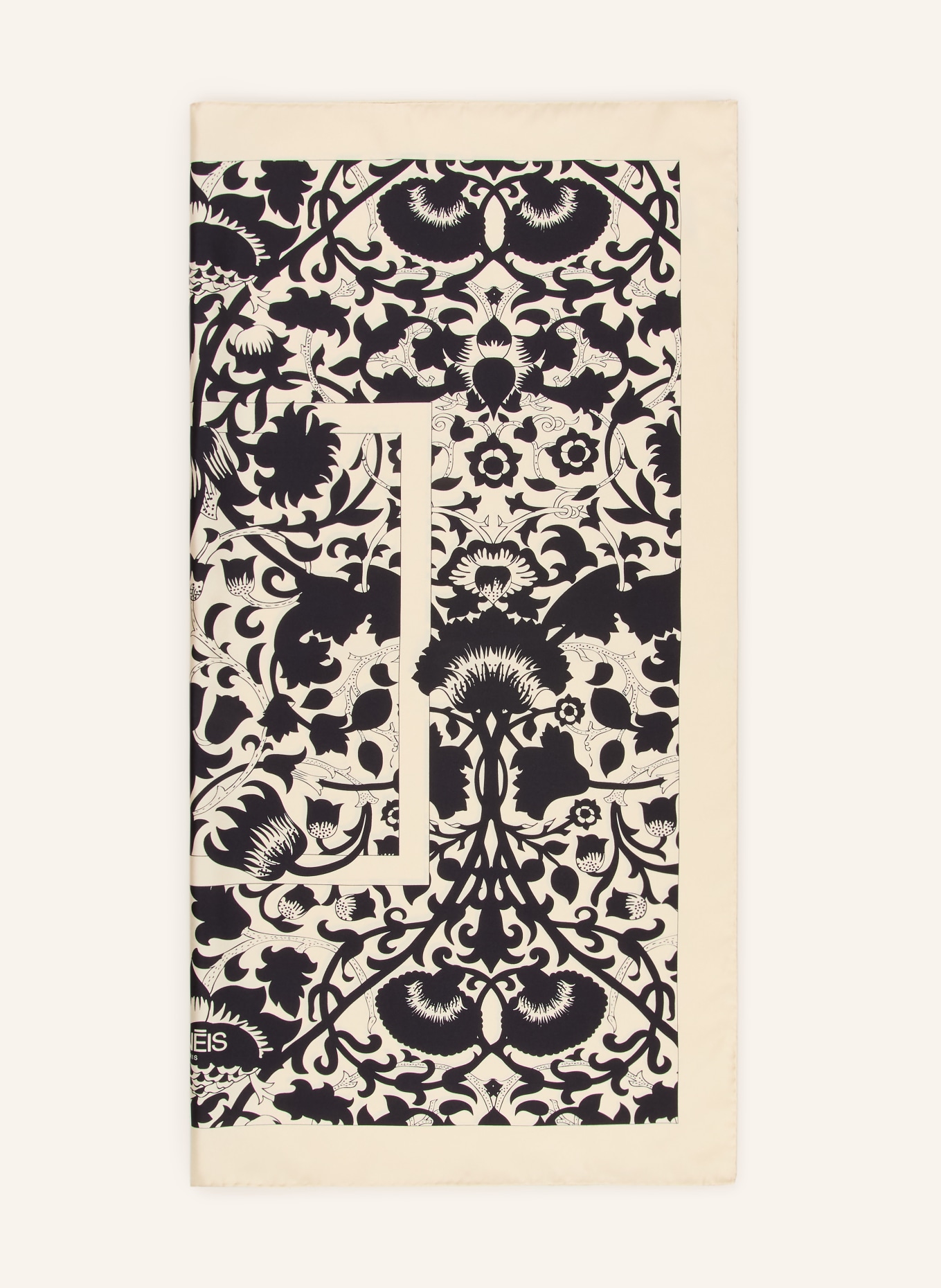 AENEIS jedwabna chustka: CZARNY / BEŻOWY