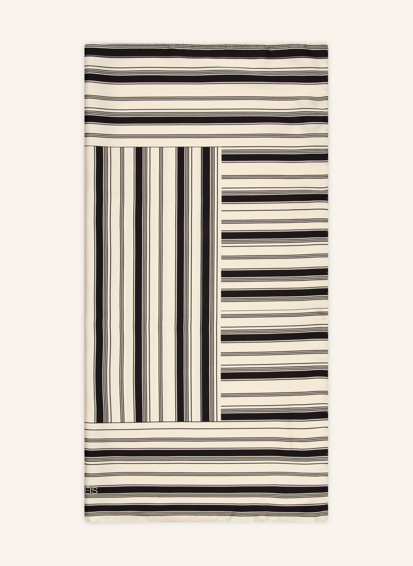 AENEIS jedwabna chustka: CZARNY / BEŻOWY