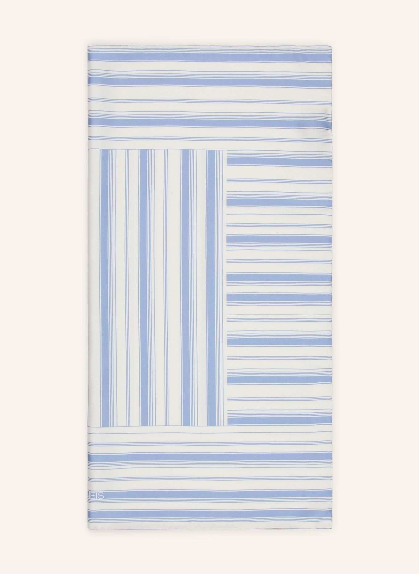 AENEIS jedwabna chustka: JASNONIEBIESKI / BIAŁY