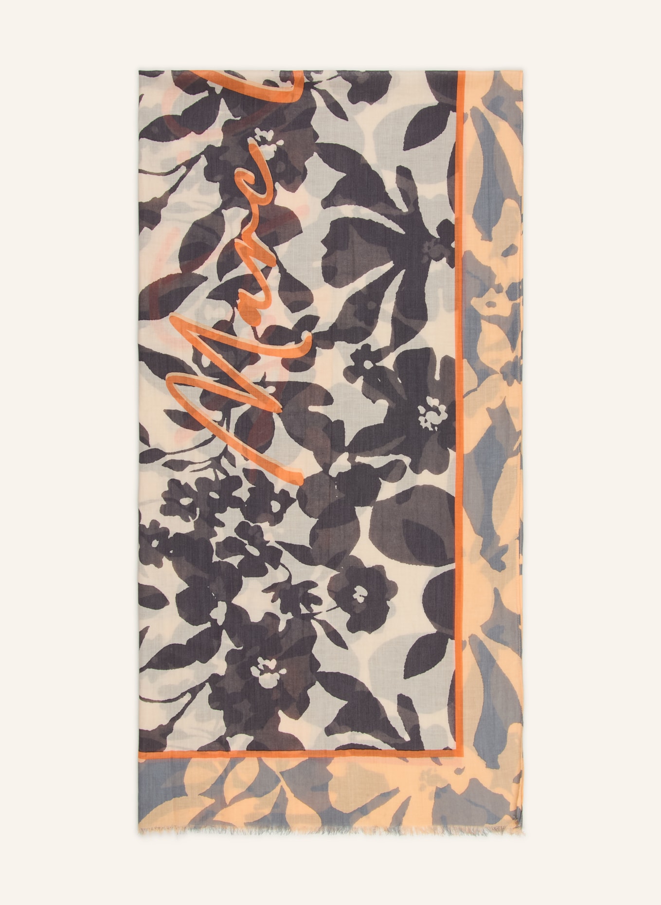 Marc O'Polo Schal: BEIGE / DUNKELGRAU / ORANGE