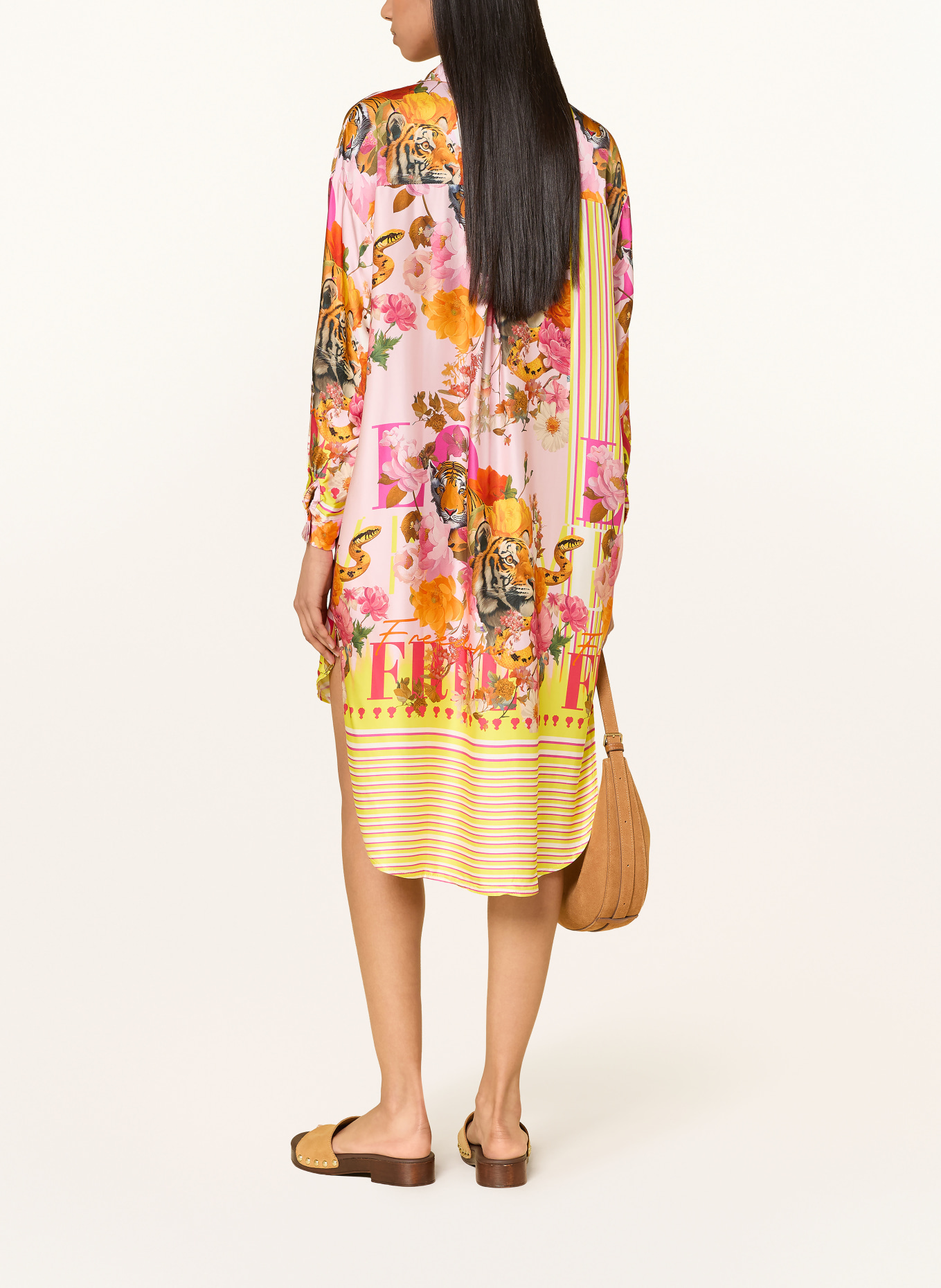 miss goodlife Overhemdjurk JUNGLE FASHION: ROSE CLAIR / ROZE / ORANJE