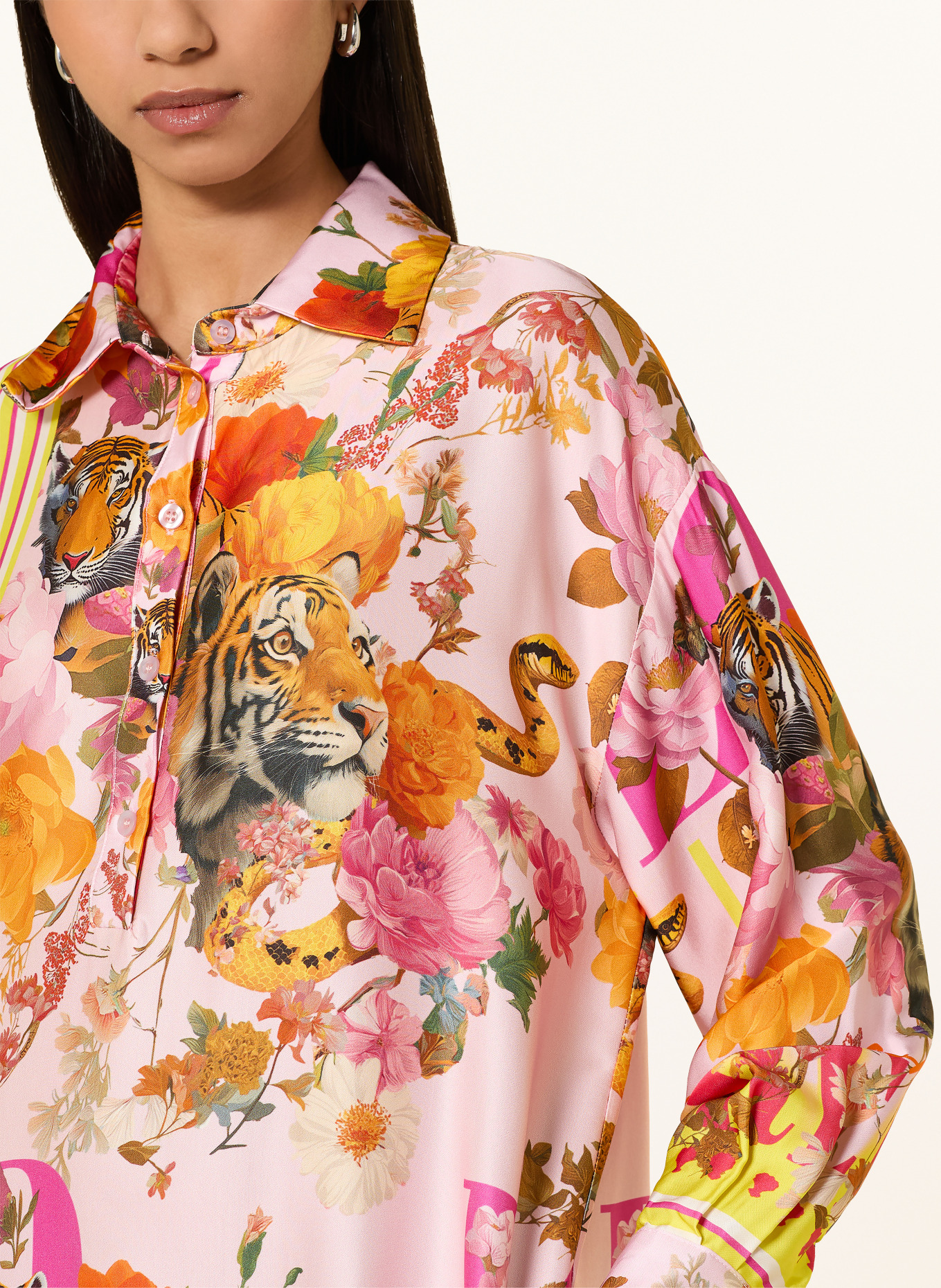 miss goodlife Overhemdjurk JUNGLE FASHION: ROSE CLAIR / ROZE / ORANJE