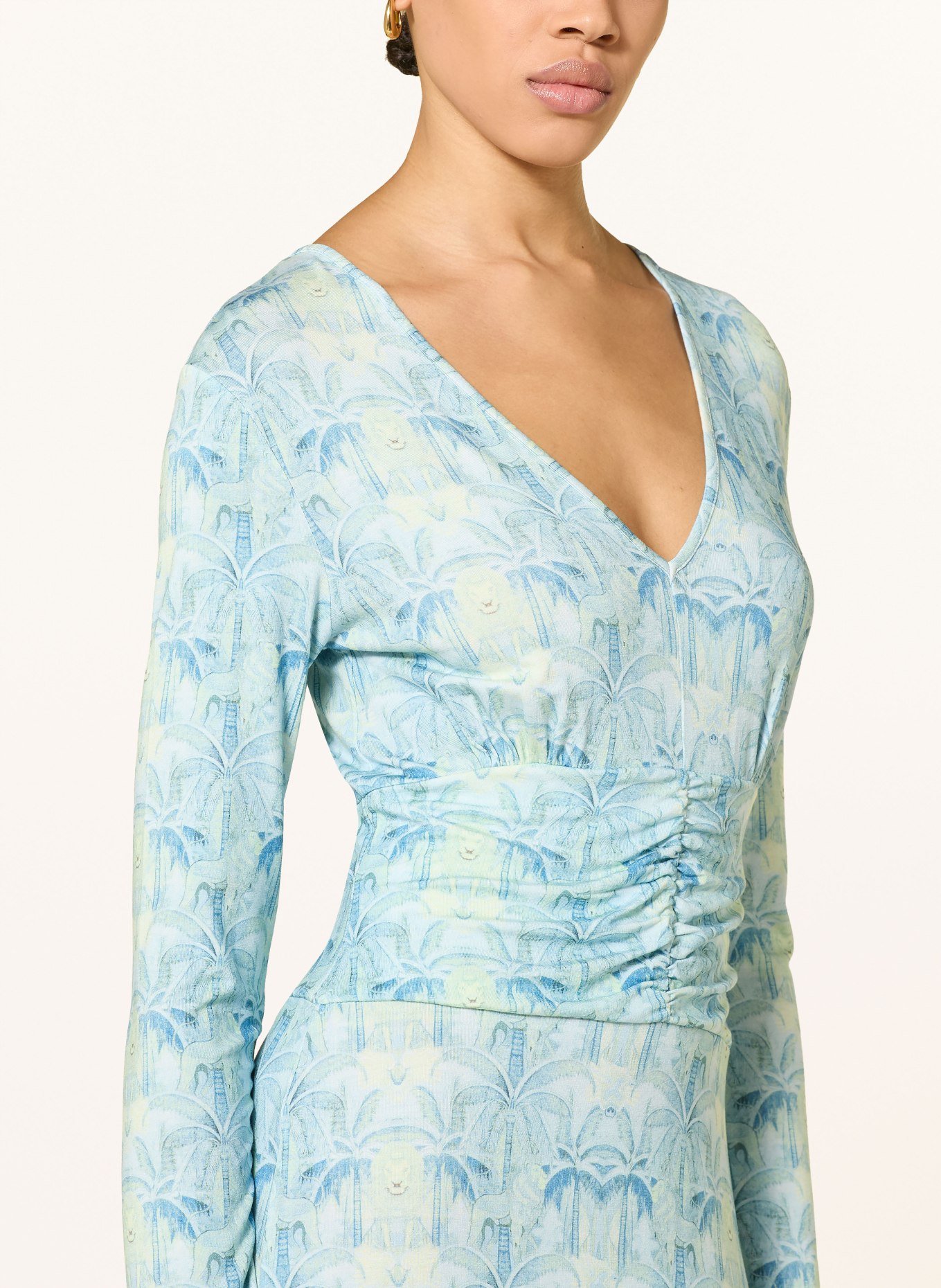 miss goodlife Jurk WILD AZURE: LICHTBLAUW / GEEL / BLAUW