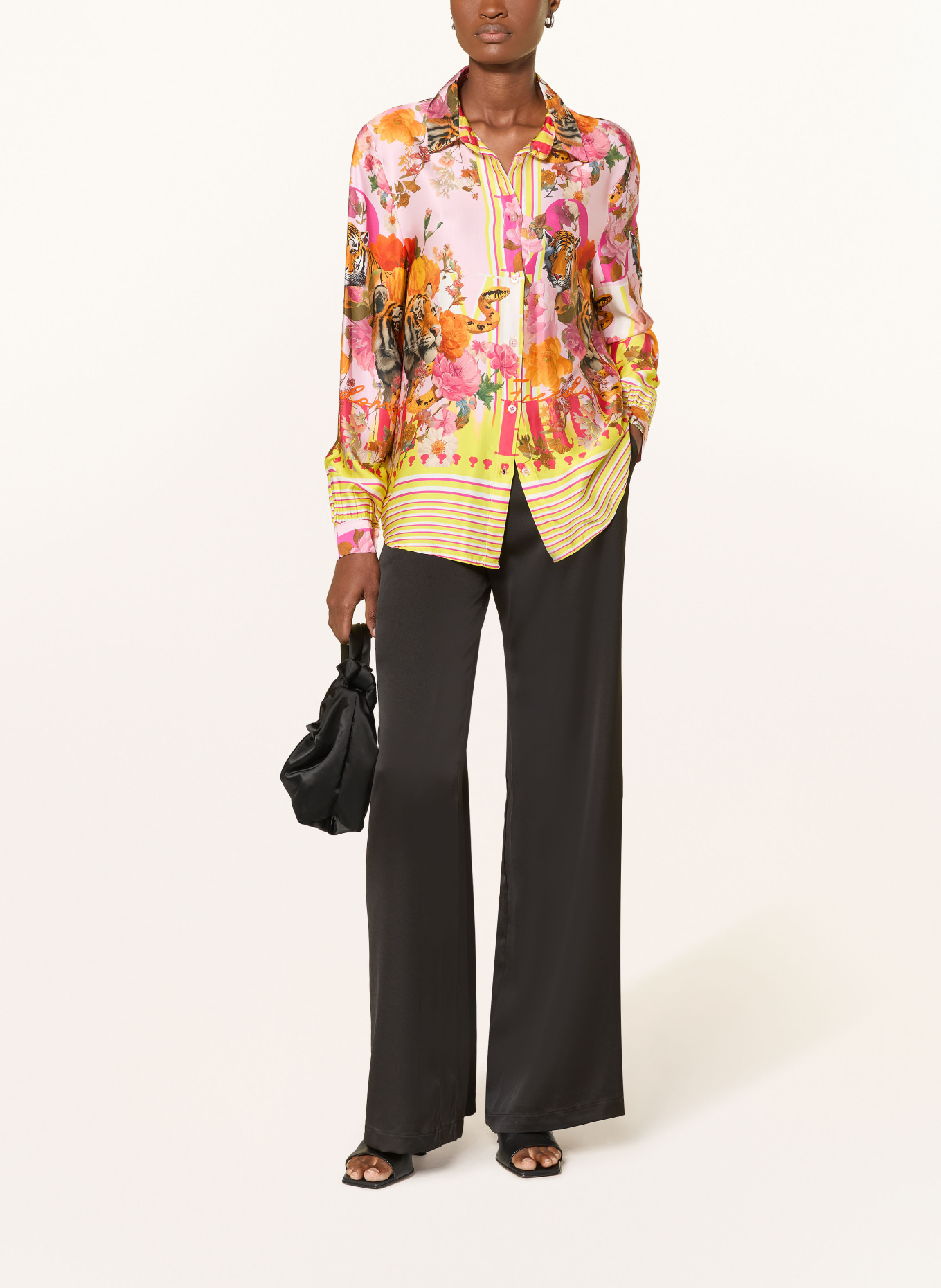 miss goodlife Satinová košile: RŮŽOVÁ / RŮŽOVÁ / ŽLUTÁ