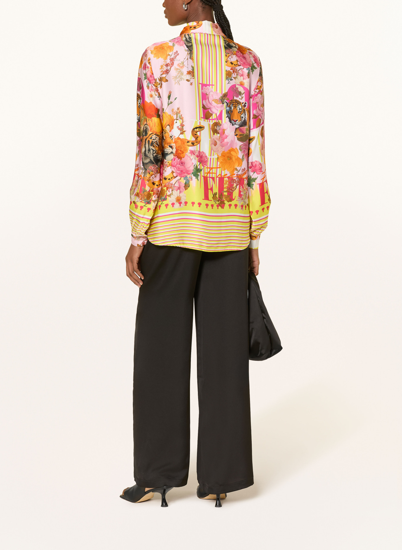 miss goodlife Satinová košile: RŮŽOVÁ / RŮŽOVÁ / ŽLUTÁ