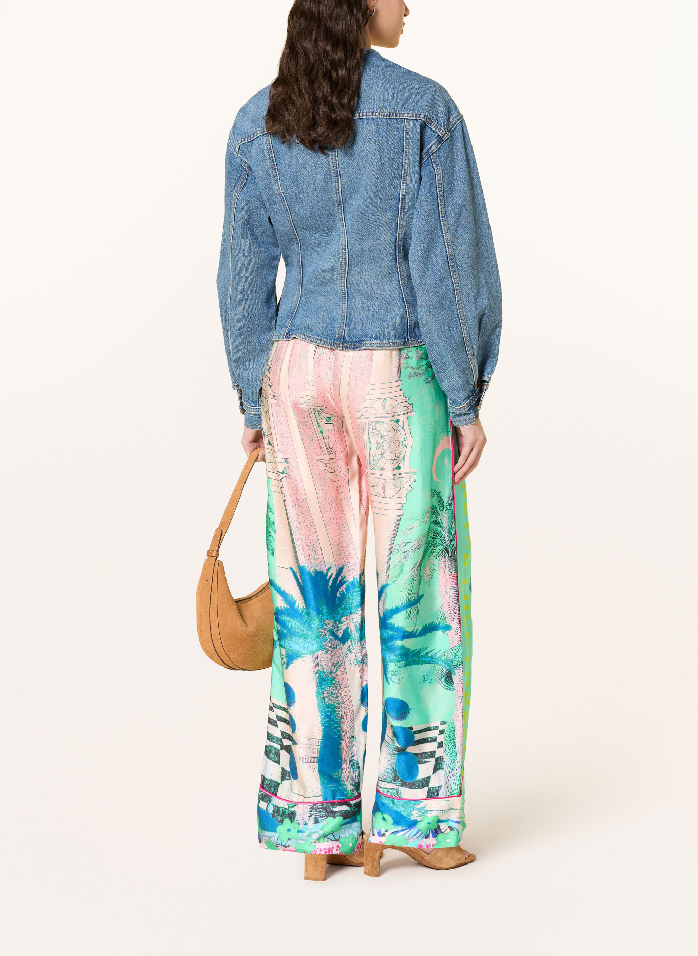 miss goodlife Satin pants LOVE PALACE: LIGHT PINK / NEON YELLOW / MINT