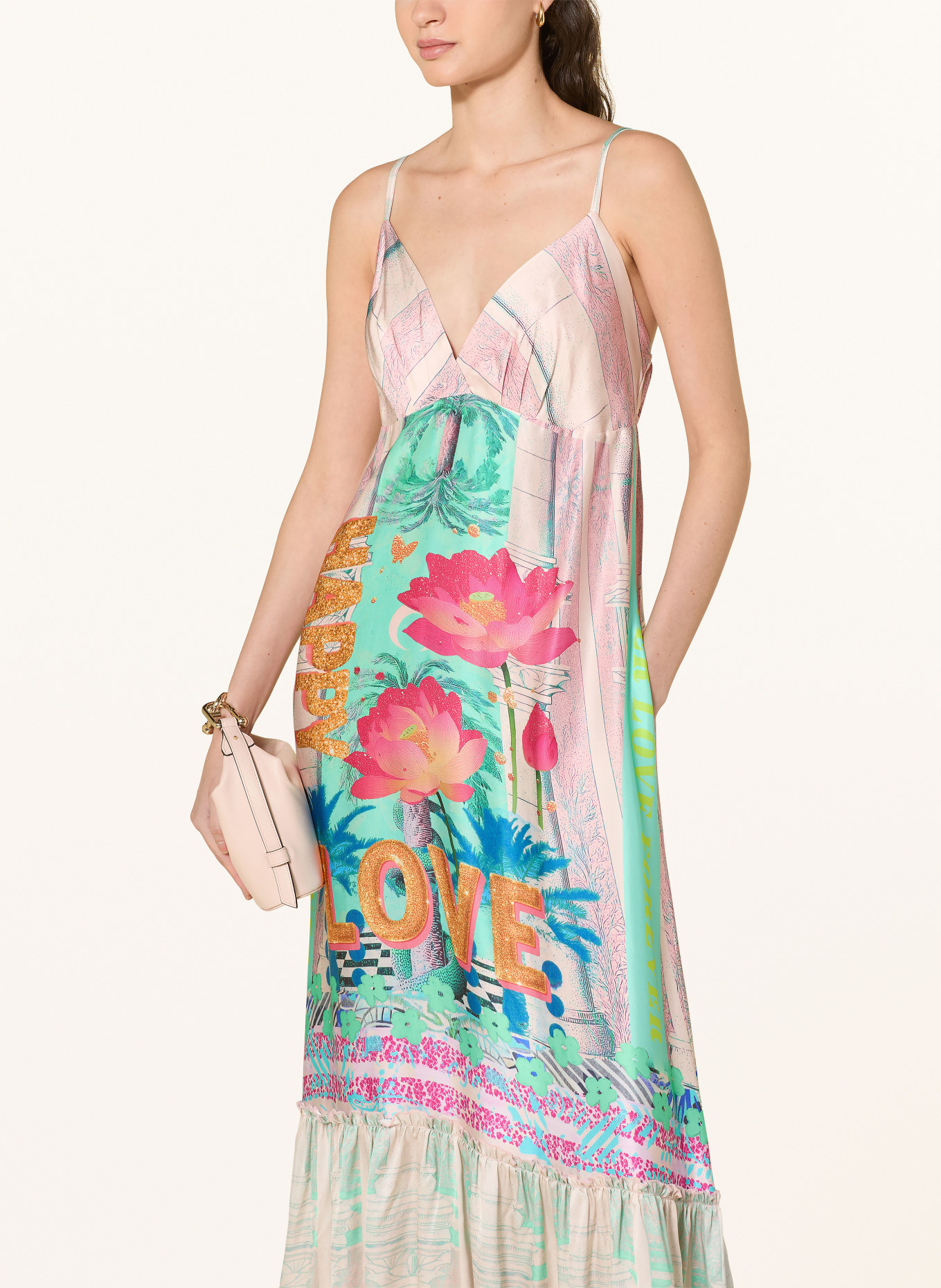 miss goodlife robe en satin: MENTHE / ROSE / ROSE FUCHSIA