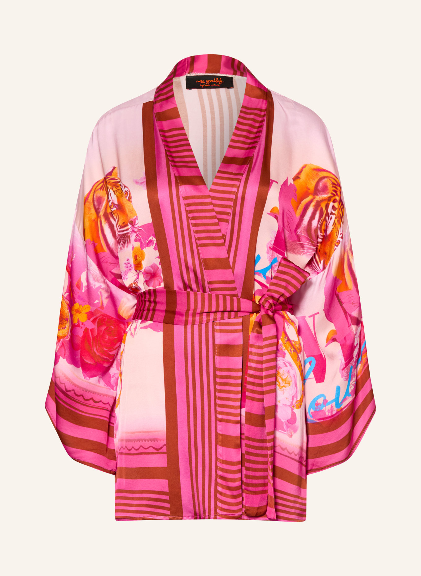 miss goodlife Satinkimono: PINK / ROSA / ORANGE