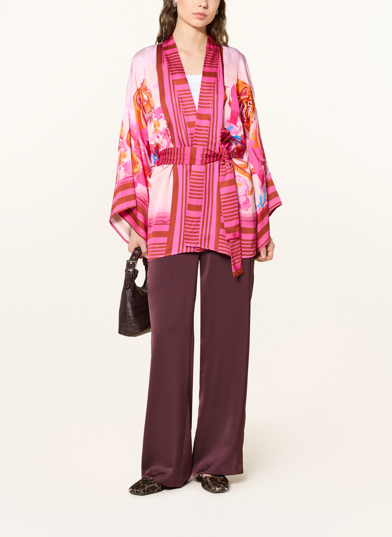 miss goodlife Satinkimono: PINK / ROSA / ORANGE