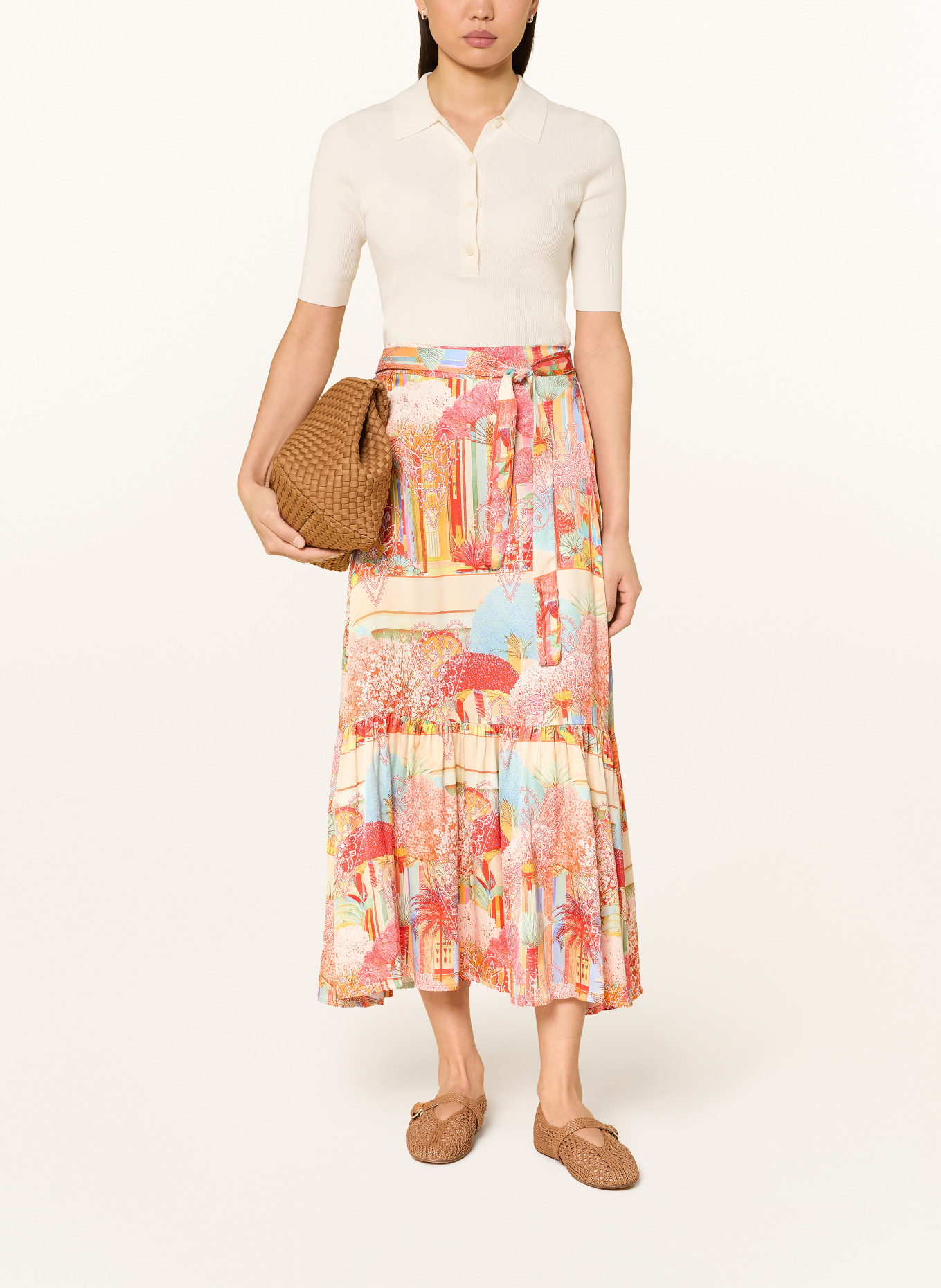 miss goodlife Satinrock: ORANGE / CREME / HELLBLAU