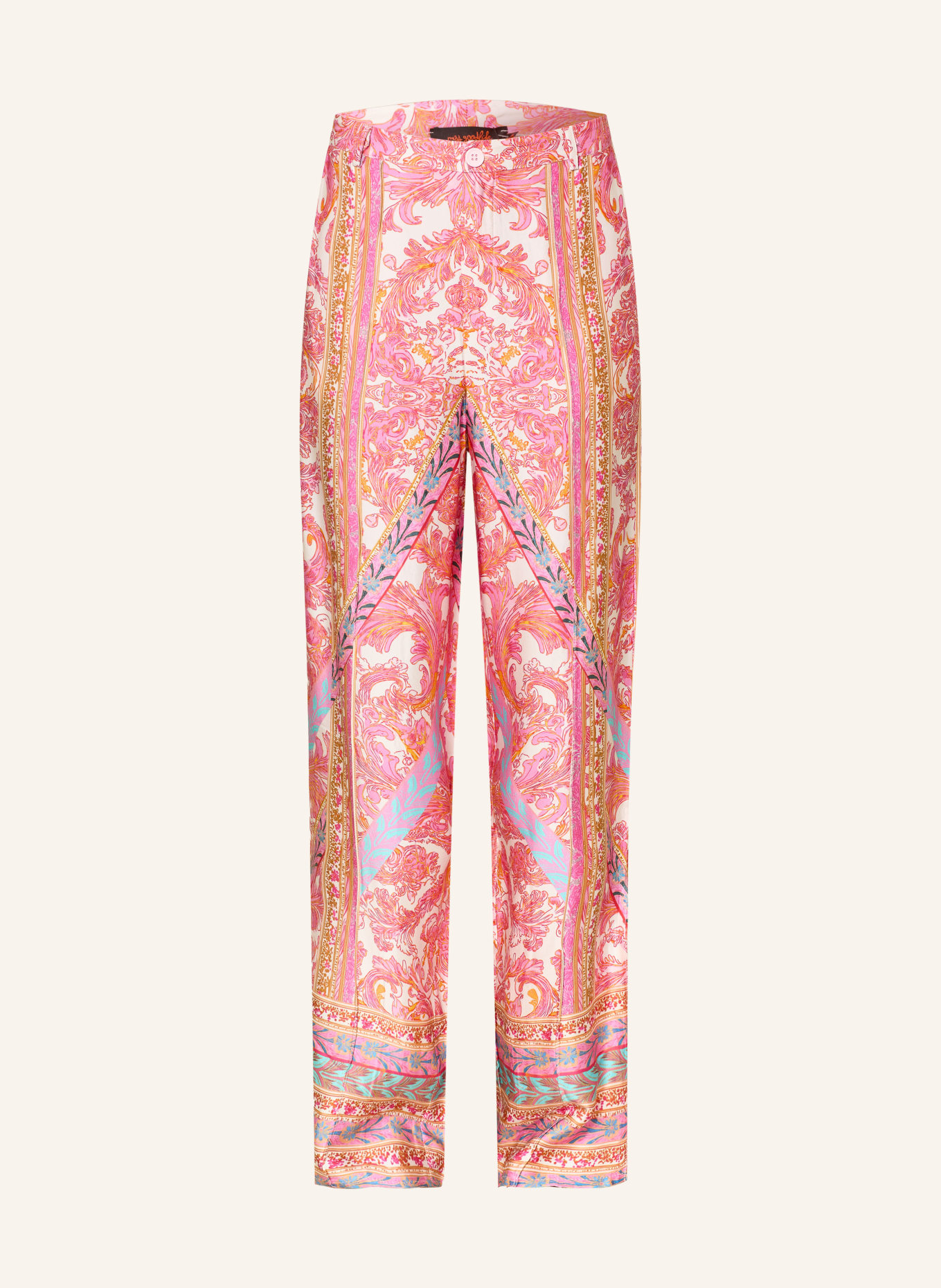 miss goodlife Satijnen broek: ROZE / DONKERORANJE / BLAUW