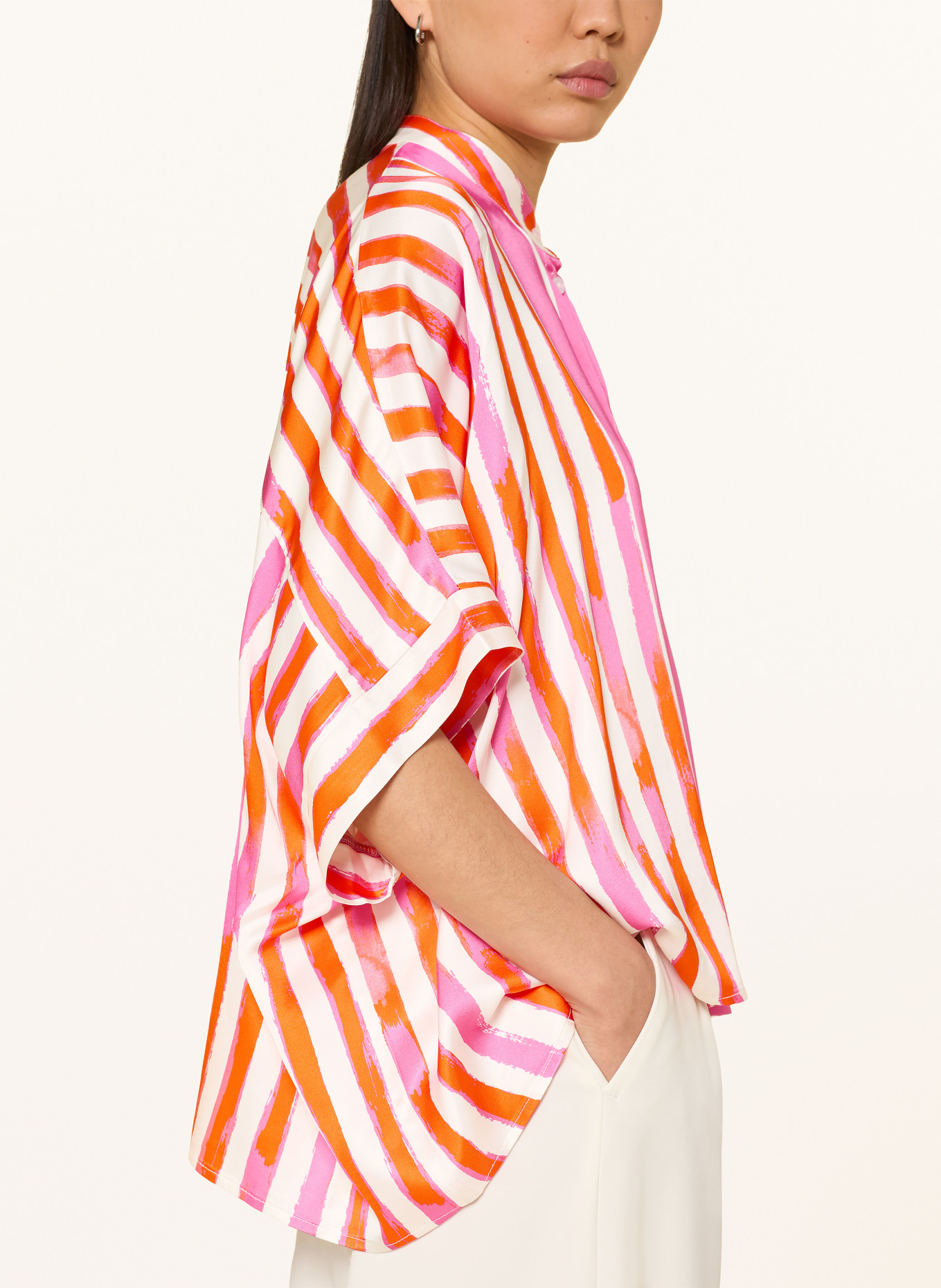 miss goodlife Satinbluse: PINK / ORANGE / WEISS