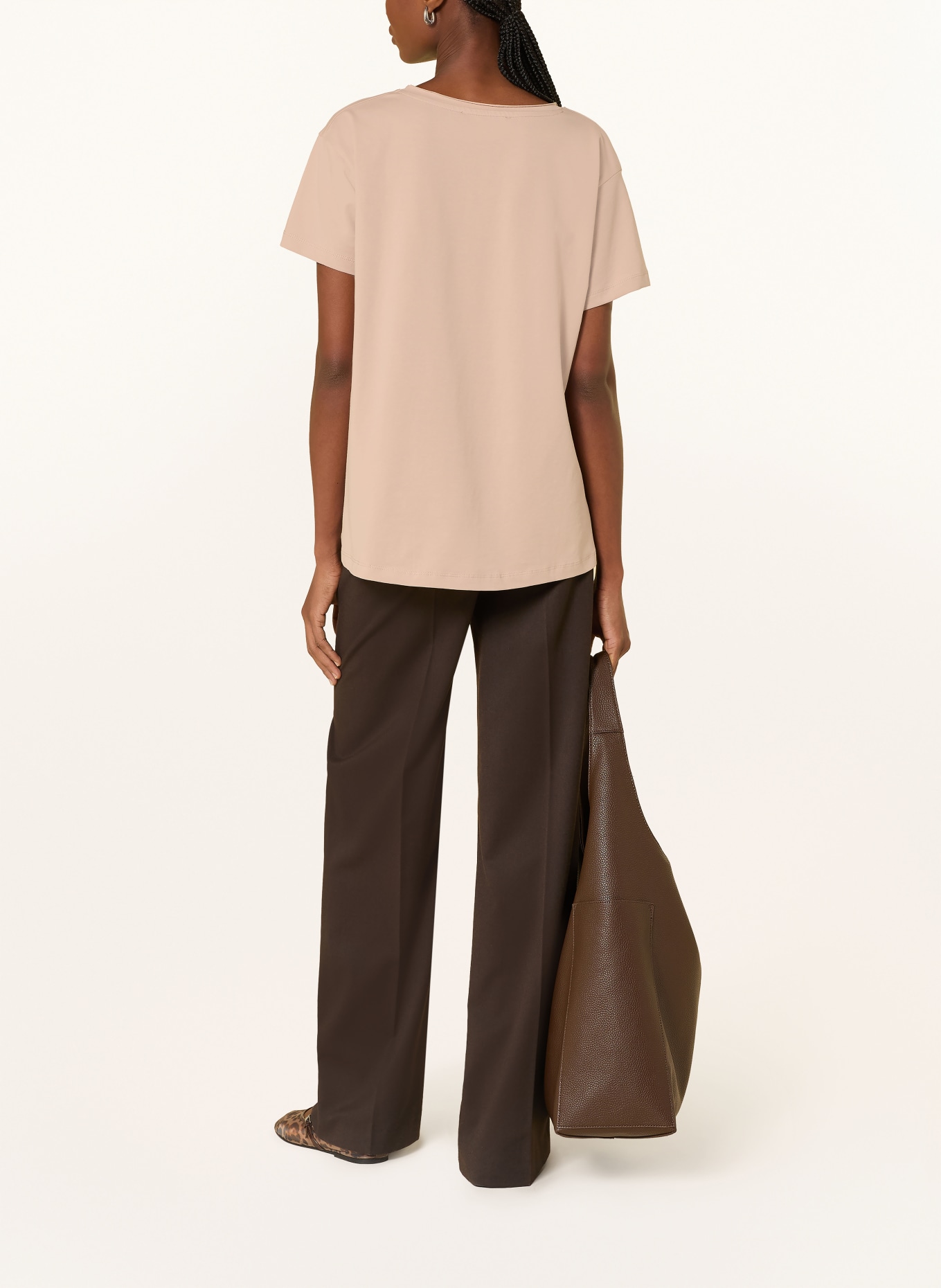 miss goodlife T-Shirt mit Schmucksteinen: CAMEL