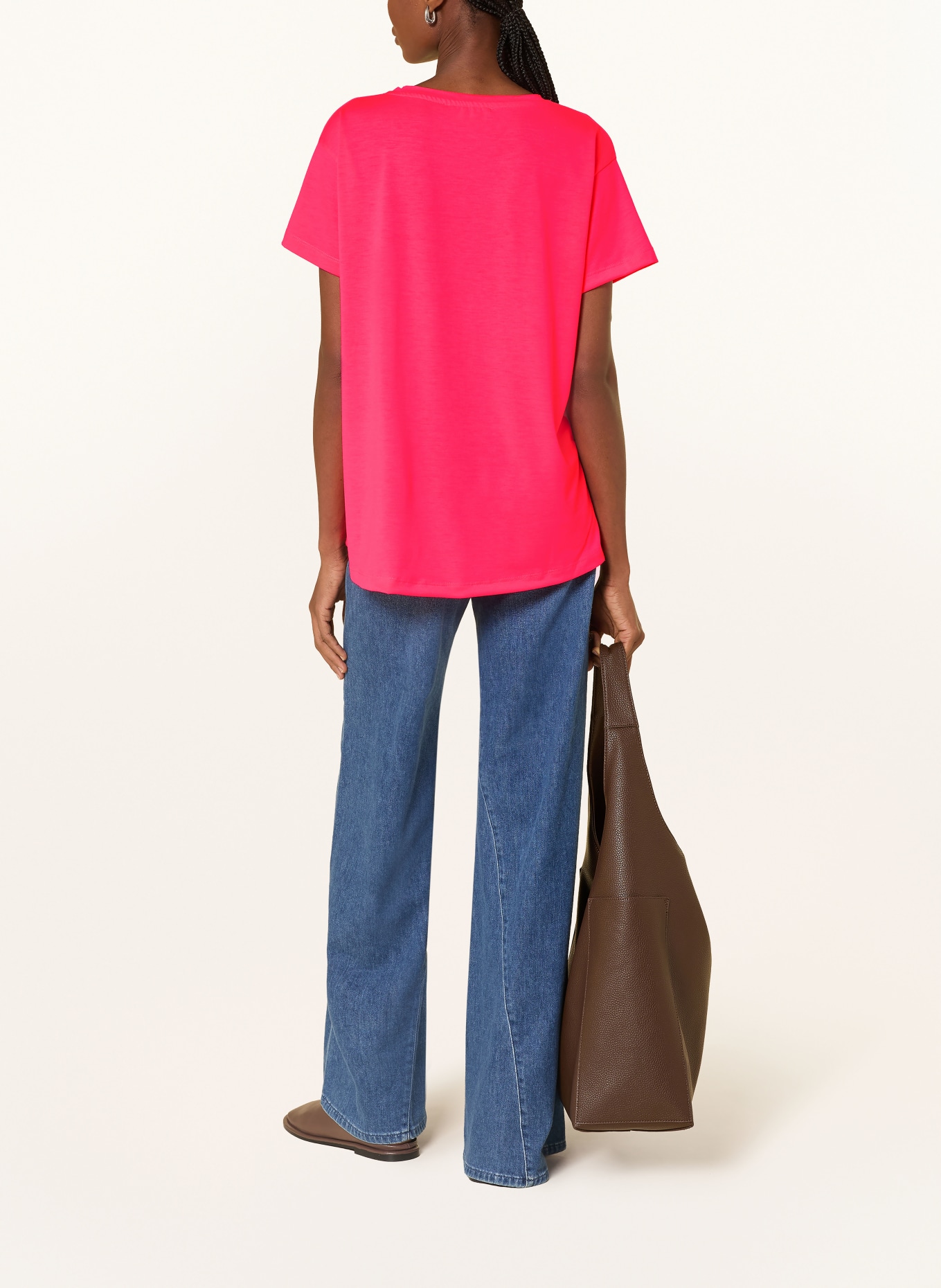 miss goodlife Tričko s ozdobnými kameny: NEONOVĚ RŮŽOVÁ