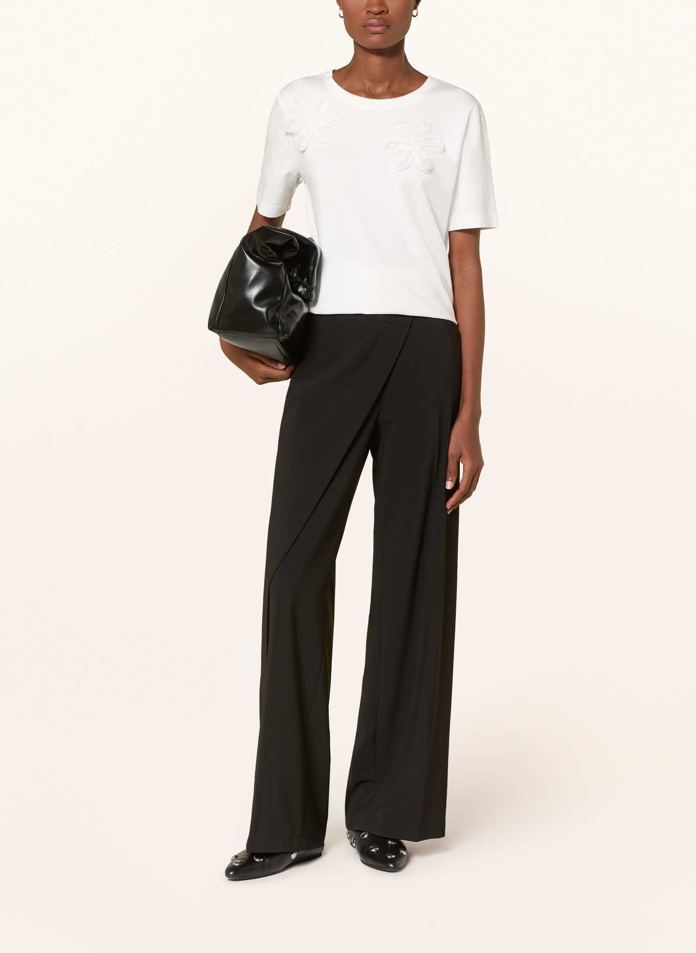 monari T-Shirt mit Pailletten: CREME