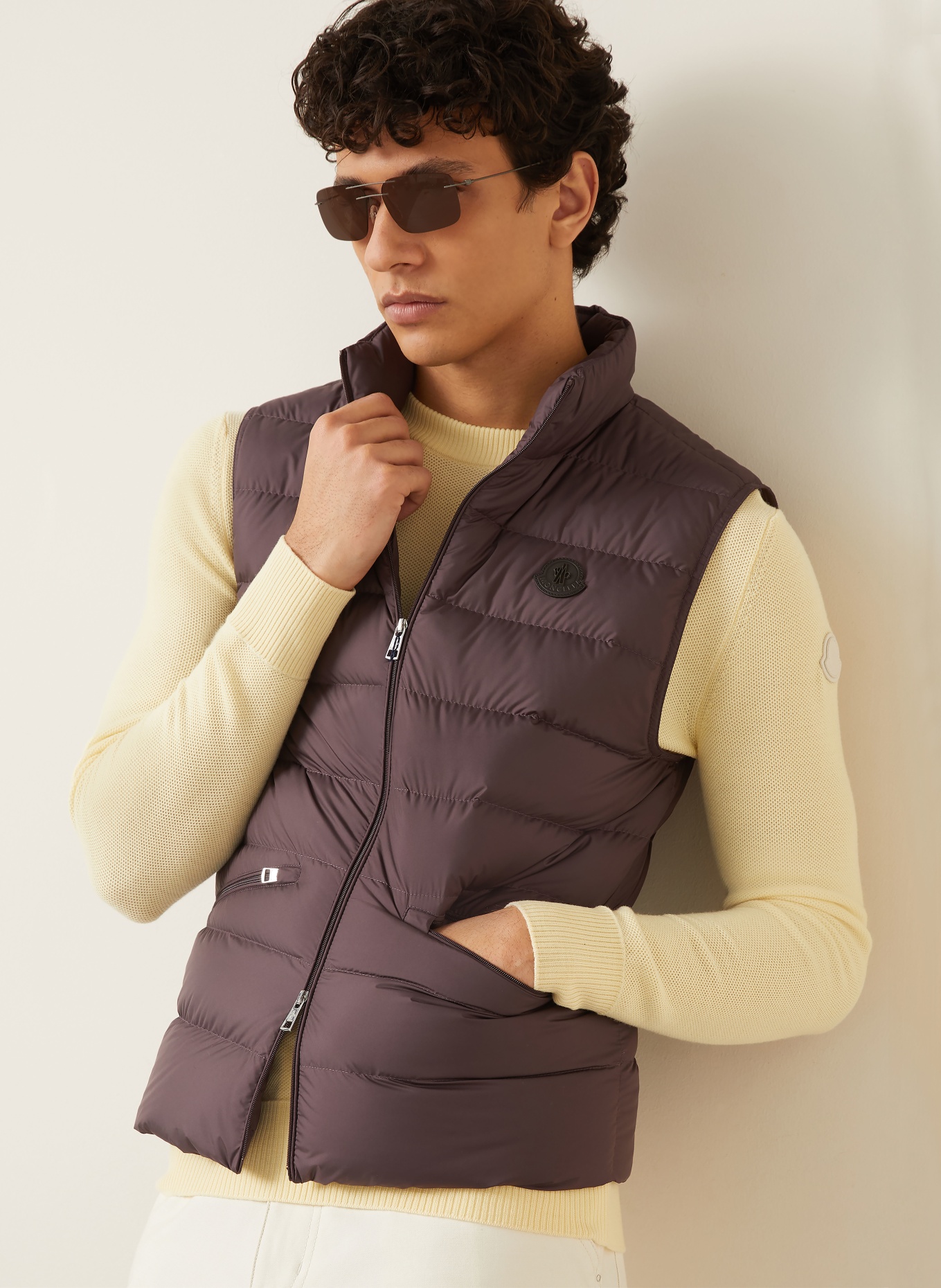 MONCLER Donsvest LECHTAL: BRUIN