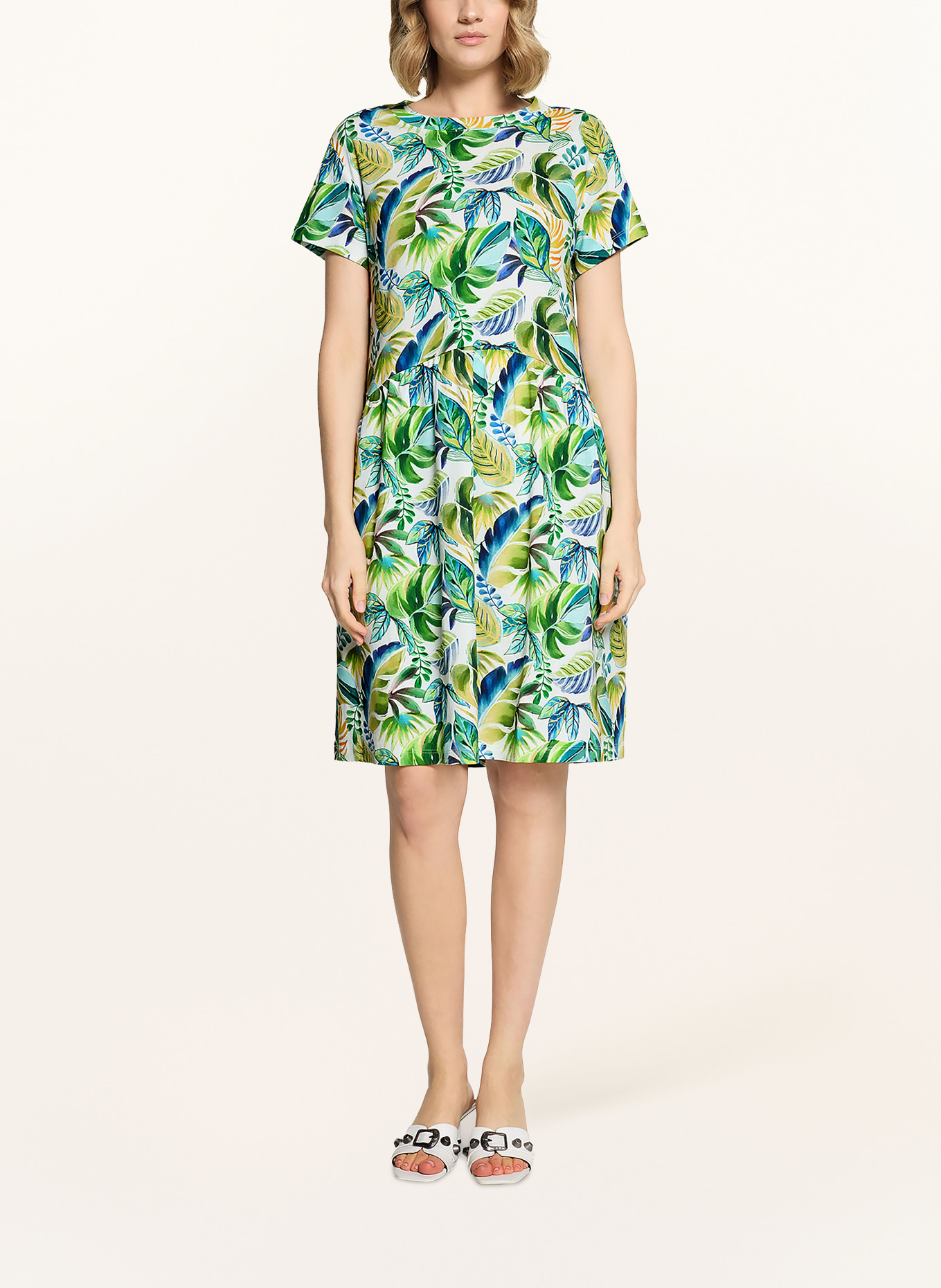 CARTOON sukienka z dżerseju: ZIELONY / CIEMNOŻÓŁTY / NIEBIESKI