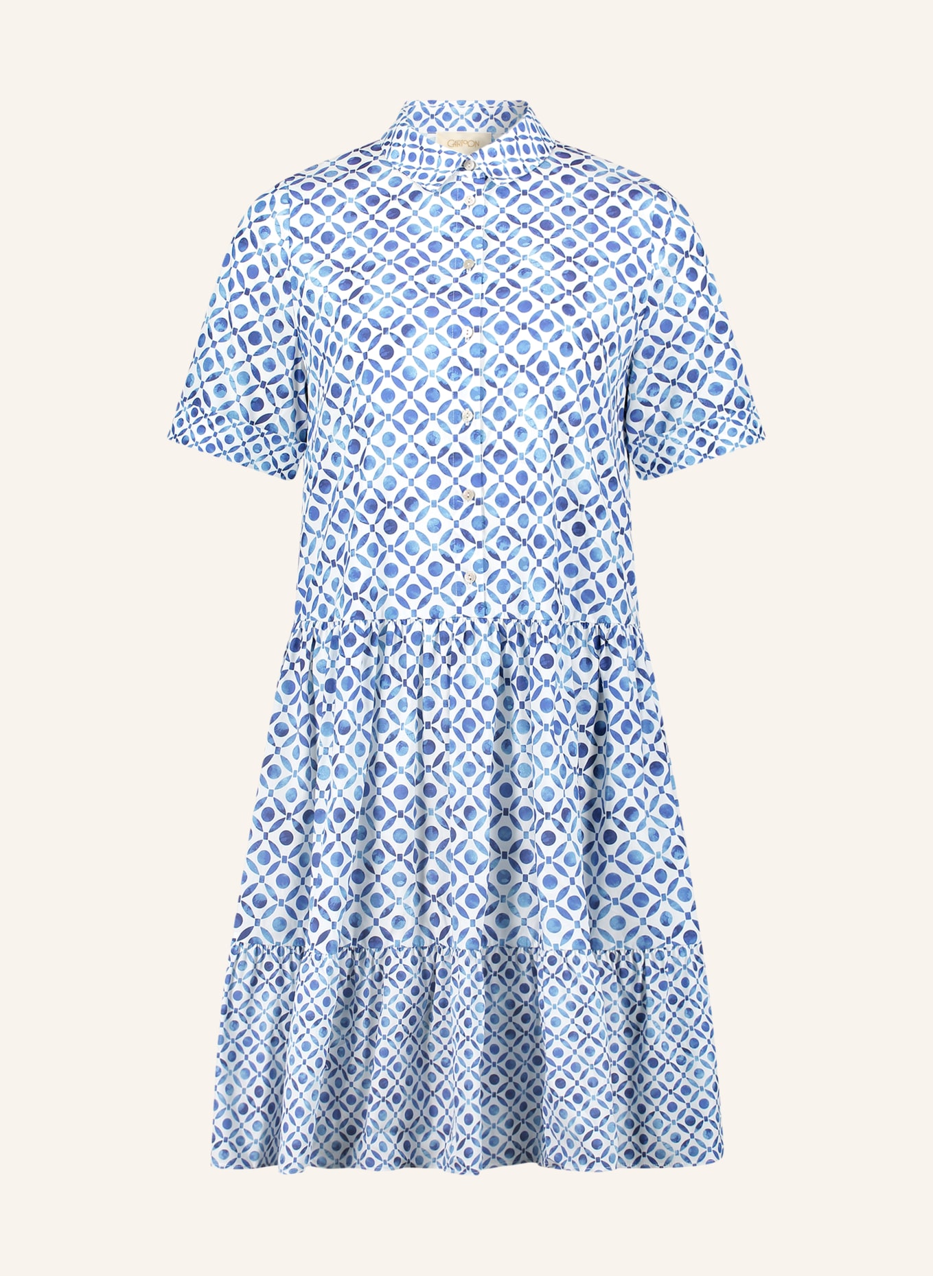 CARTOON Overhemdjurk: BLAUW / WIT