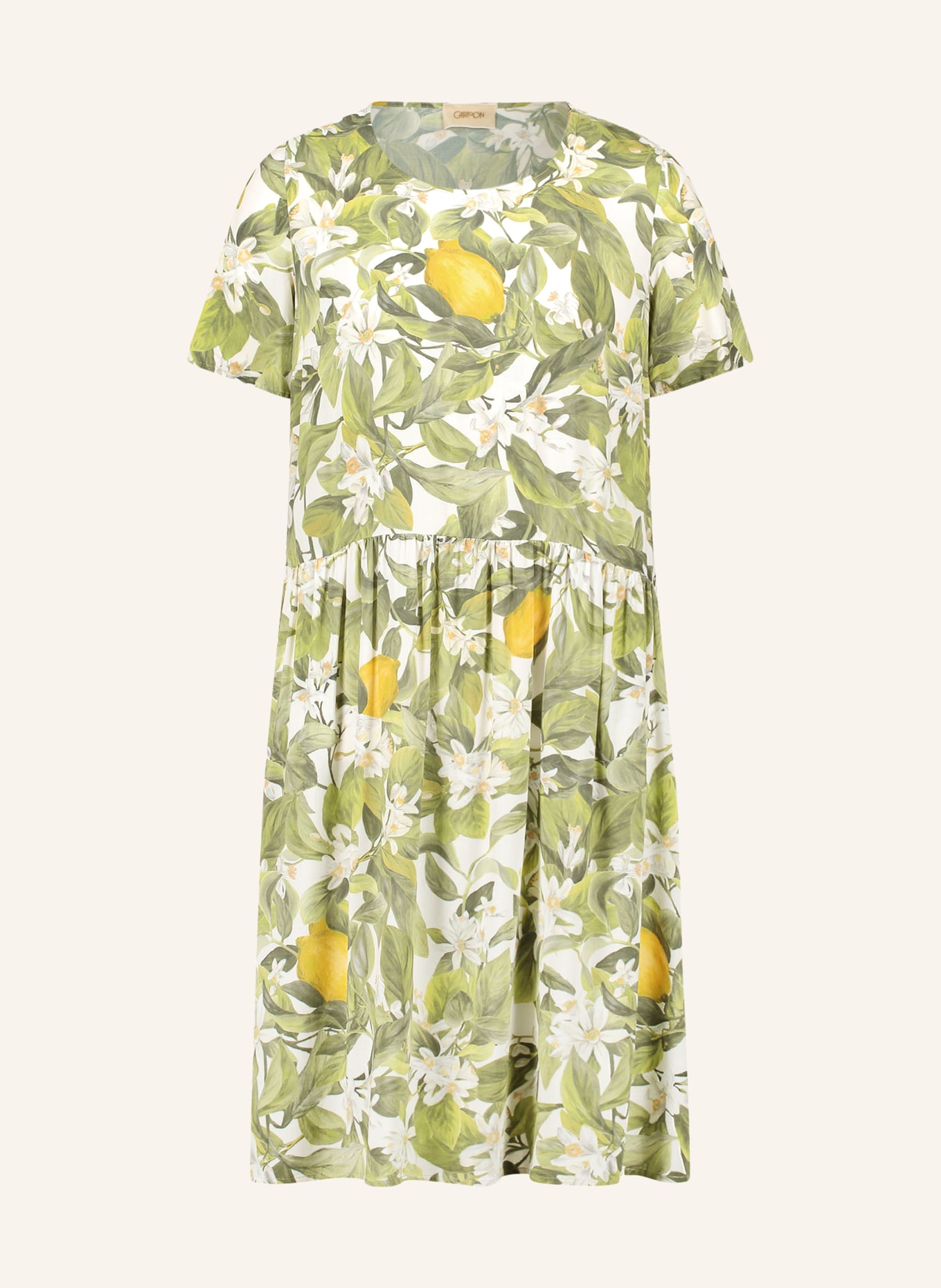 CARTOON Jurk: GROEN / GEEL / WIT