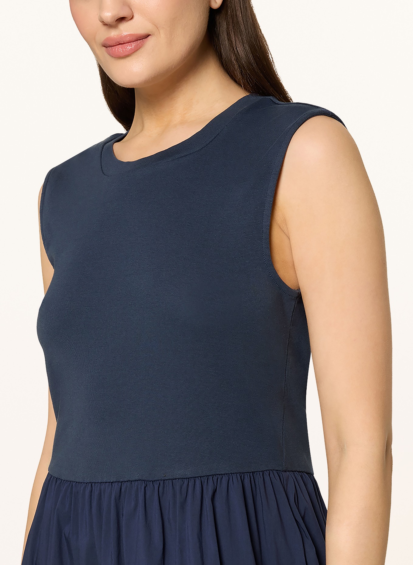 CARTOON Kleid im Materialmix: DUNKELBLAU