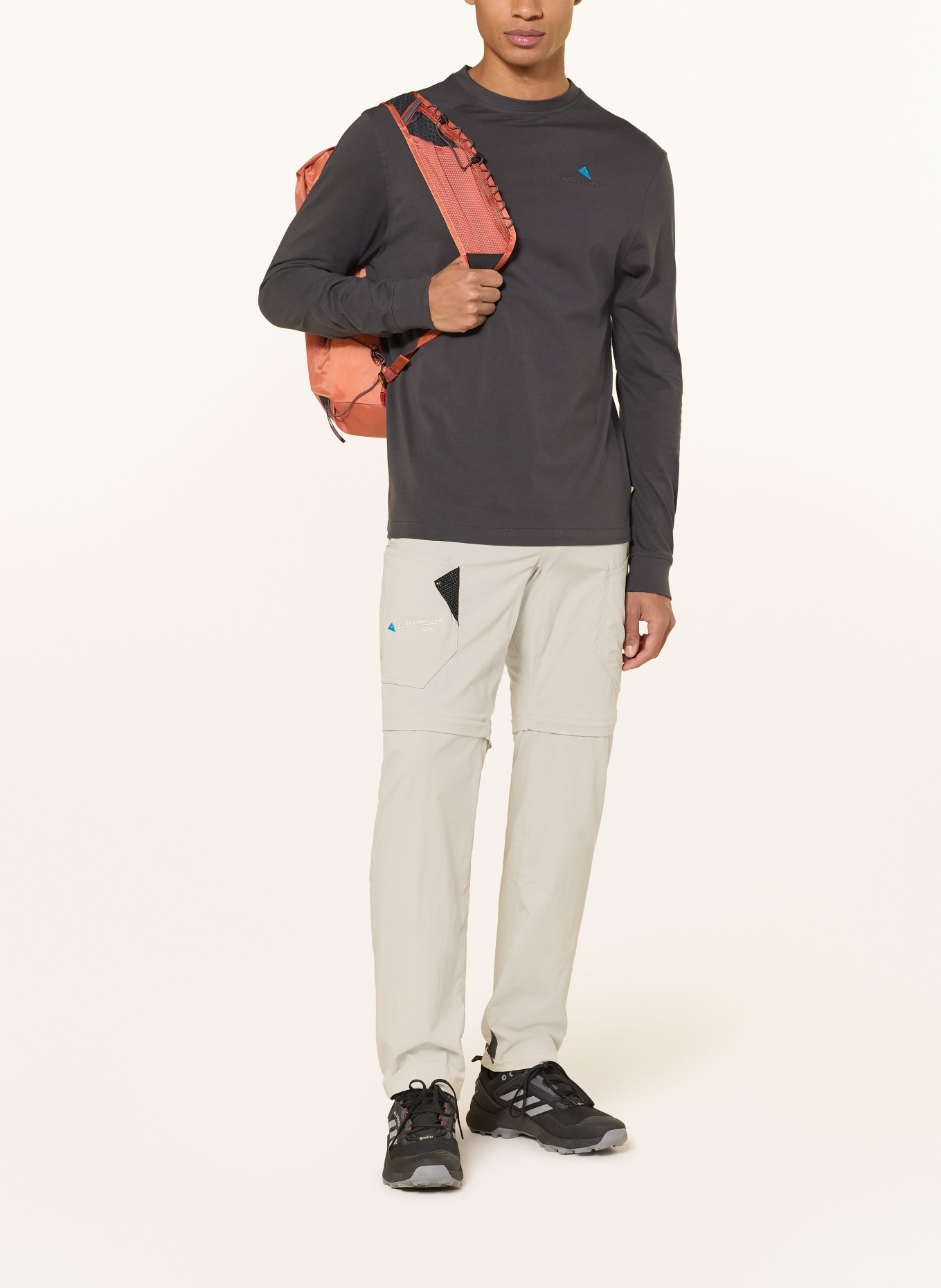 Klättermusen Longsleeve ROOT LOGO: DUNKELGRAU