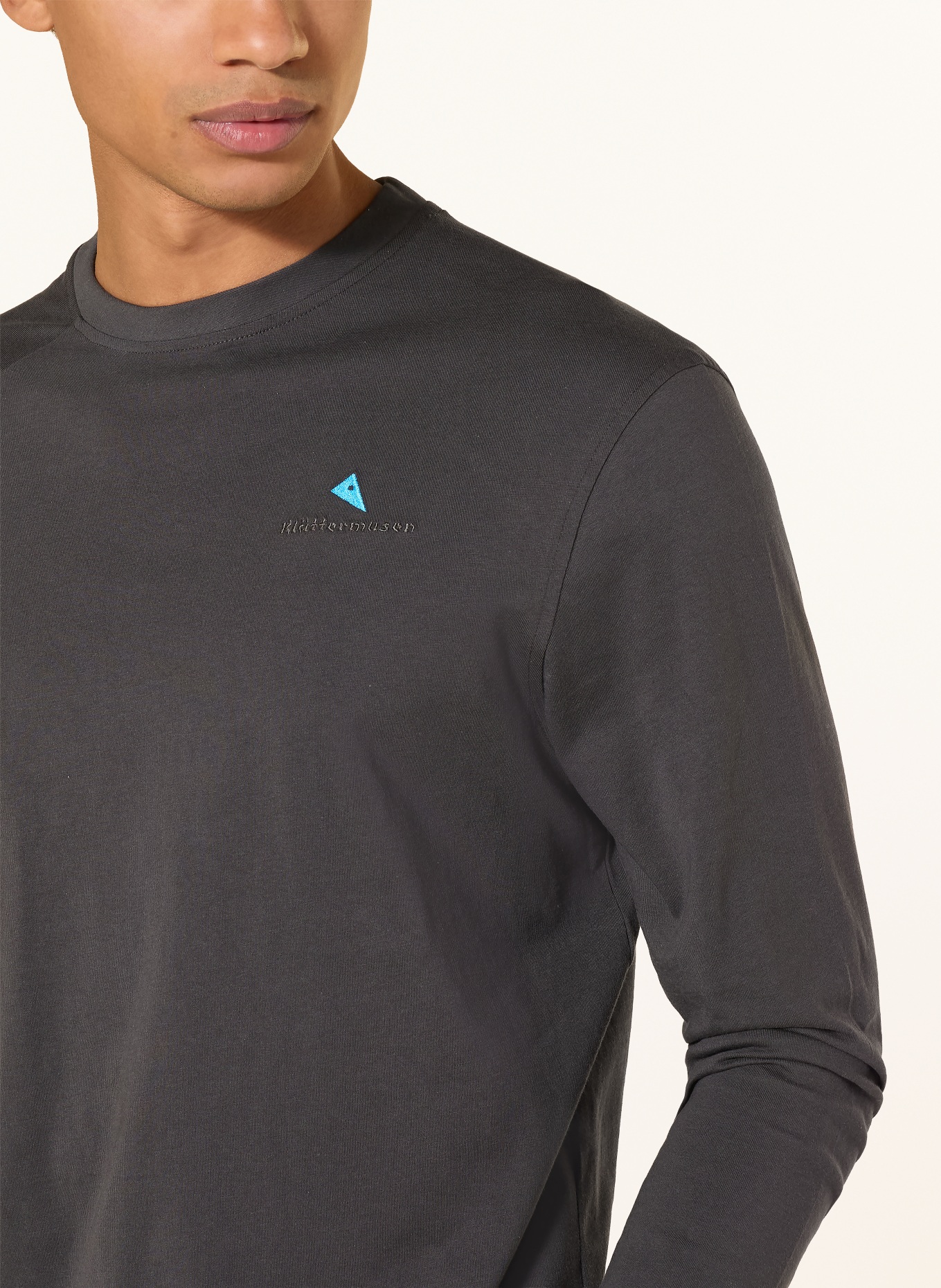 Klättermusen Longsleeve ROOT LOGO: DUNKELGRAU