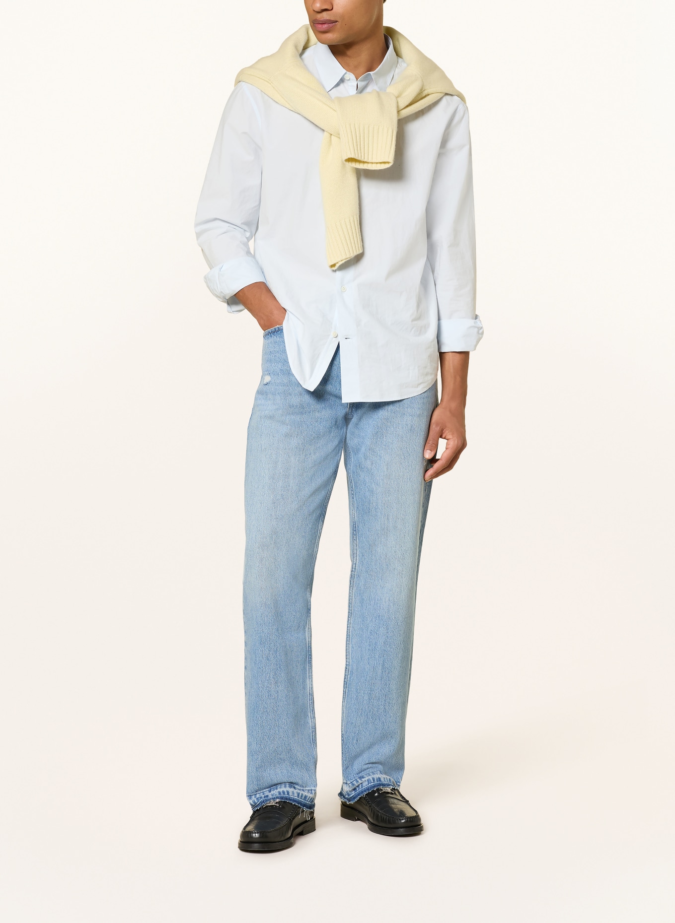 EIGHTYFIVE Destroyed Jeans Straight Fit: LGB Light Blue