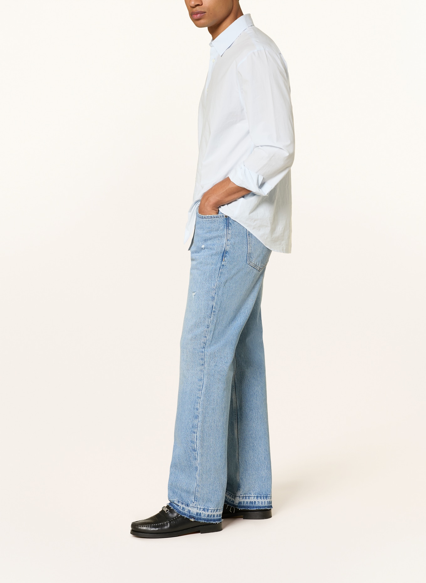 EIGHTYFIVE Destroyed Jeans Straight Fit: LGB Light Blue