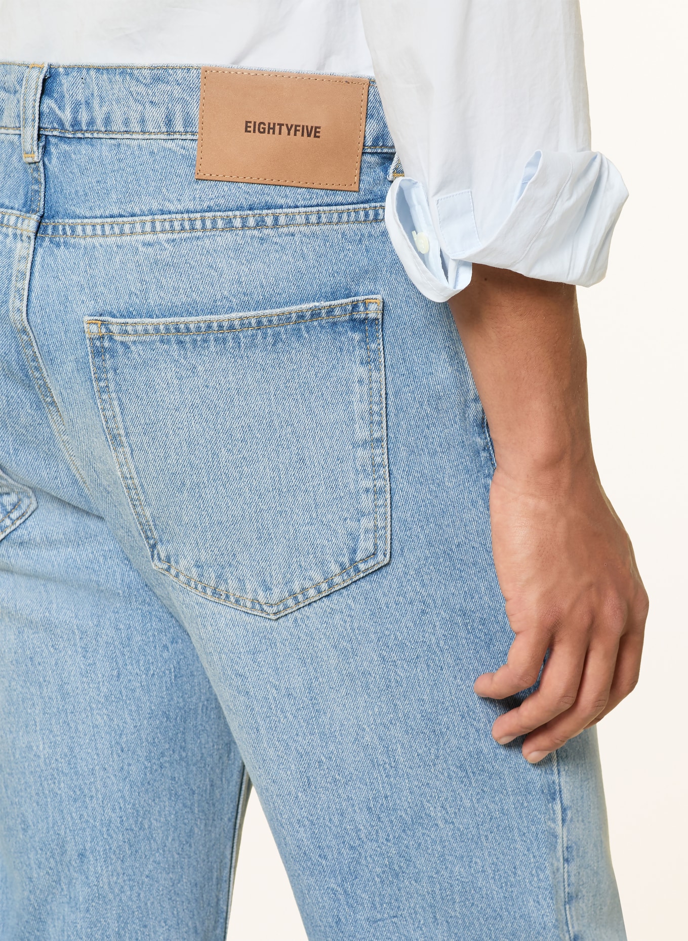 EIGHTYFIVE Destroyed Jeans Straight Fit: LGB Light Blue