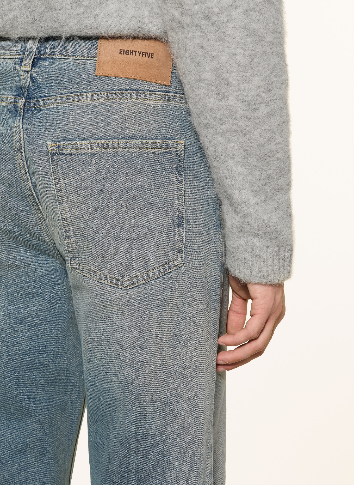 EIGHTYFIVE Destroyed Jeans Straight Fit: AZB Azure Blue