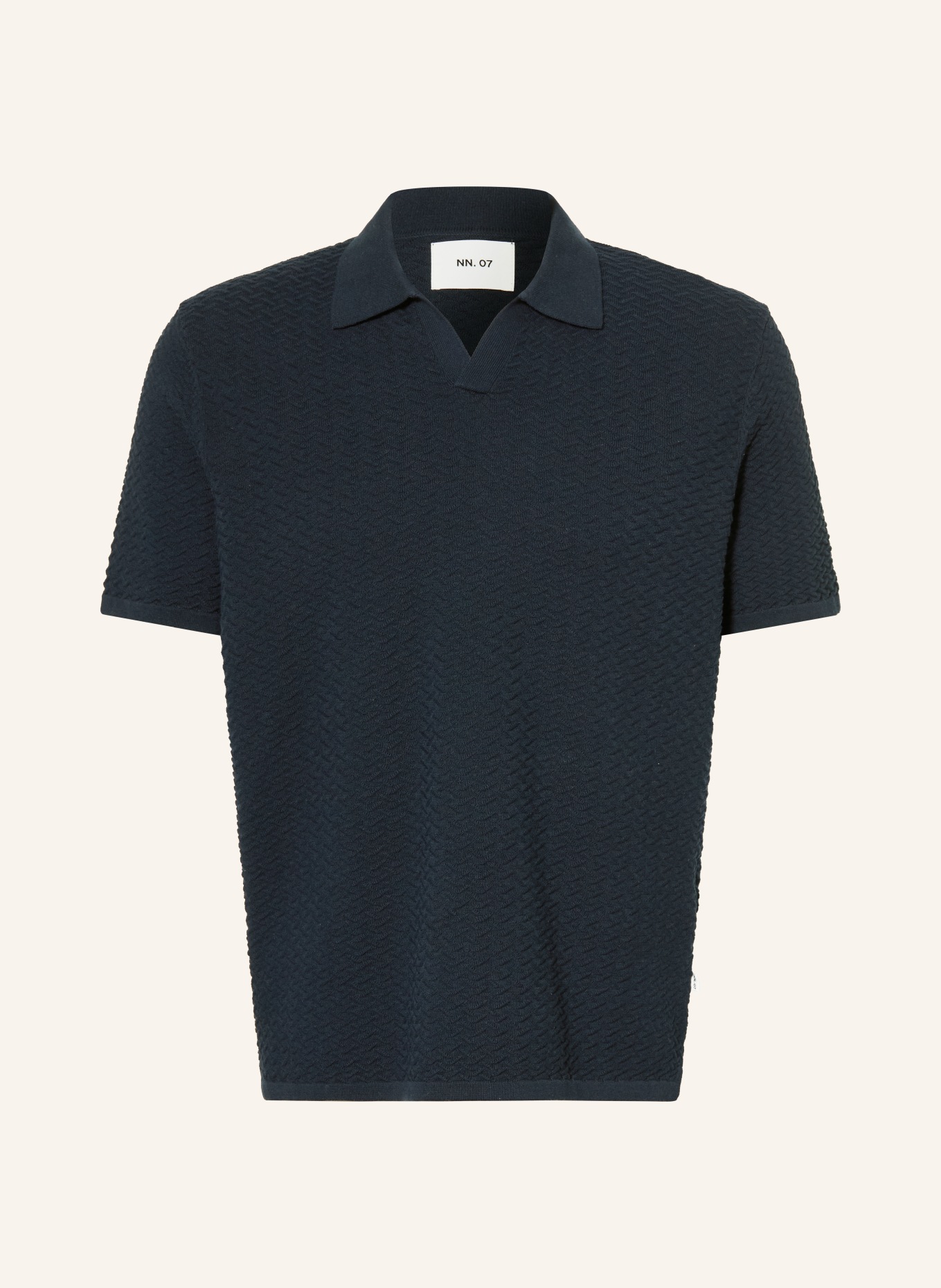 NN.07 Knitted polo shirt PAUL: DARK BLUE