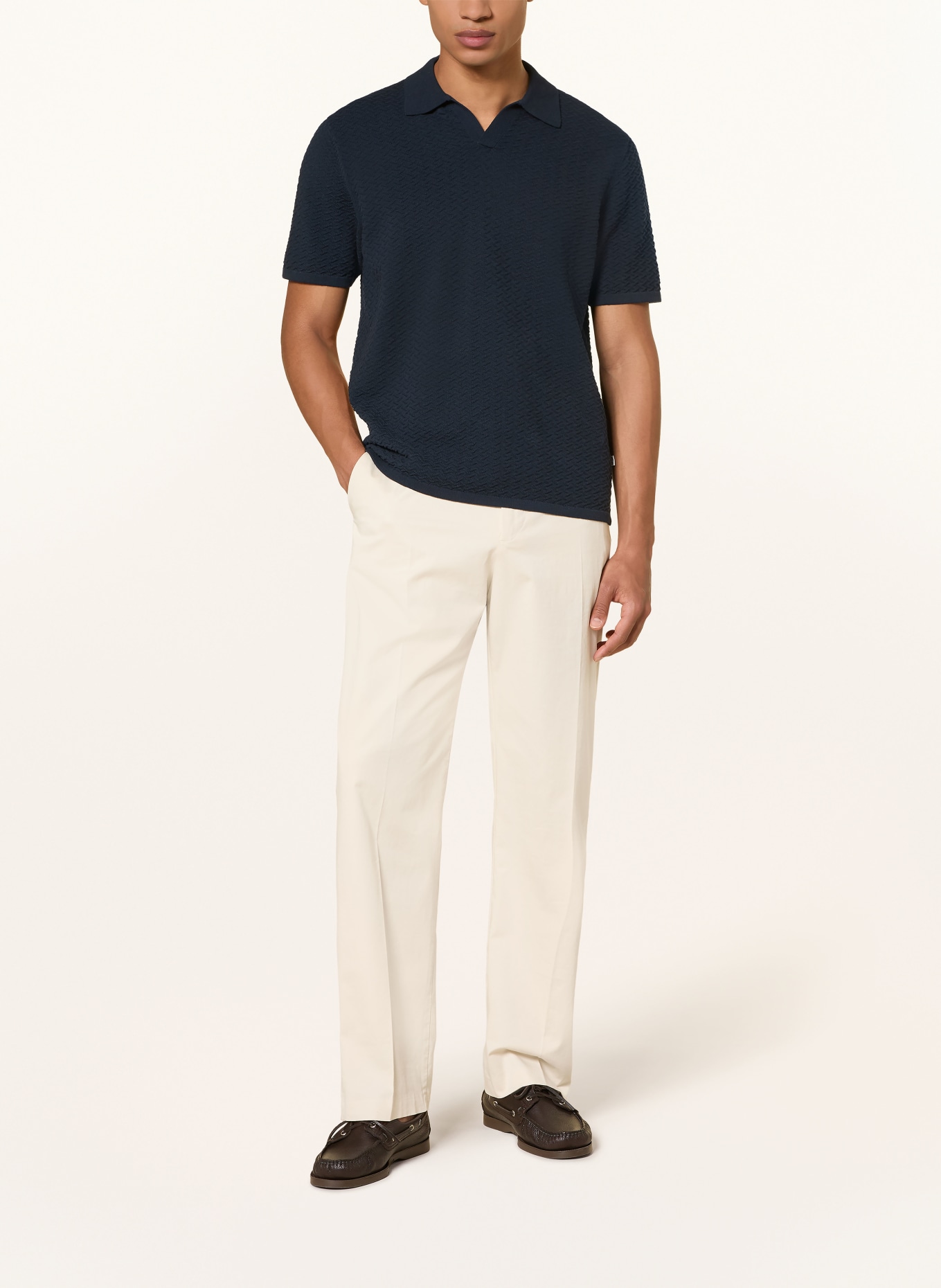 NN.07 Knitted polo shirt PAUL: DARK BLUE