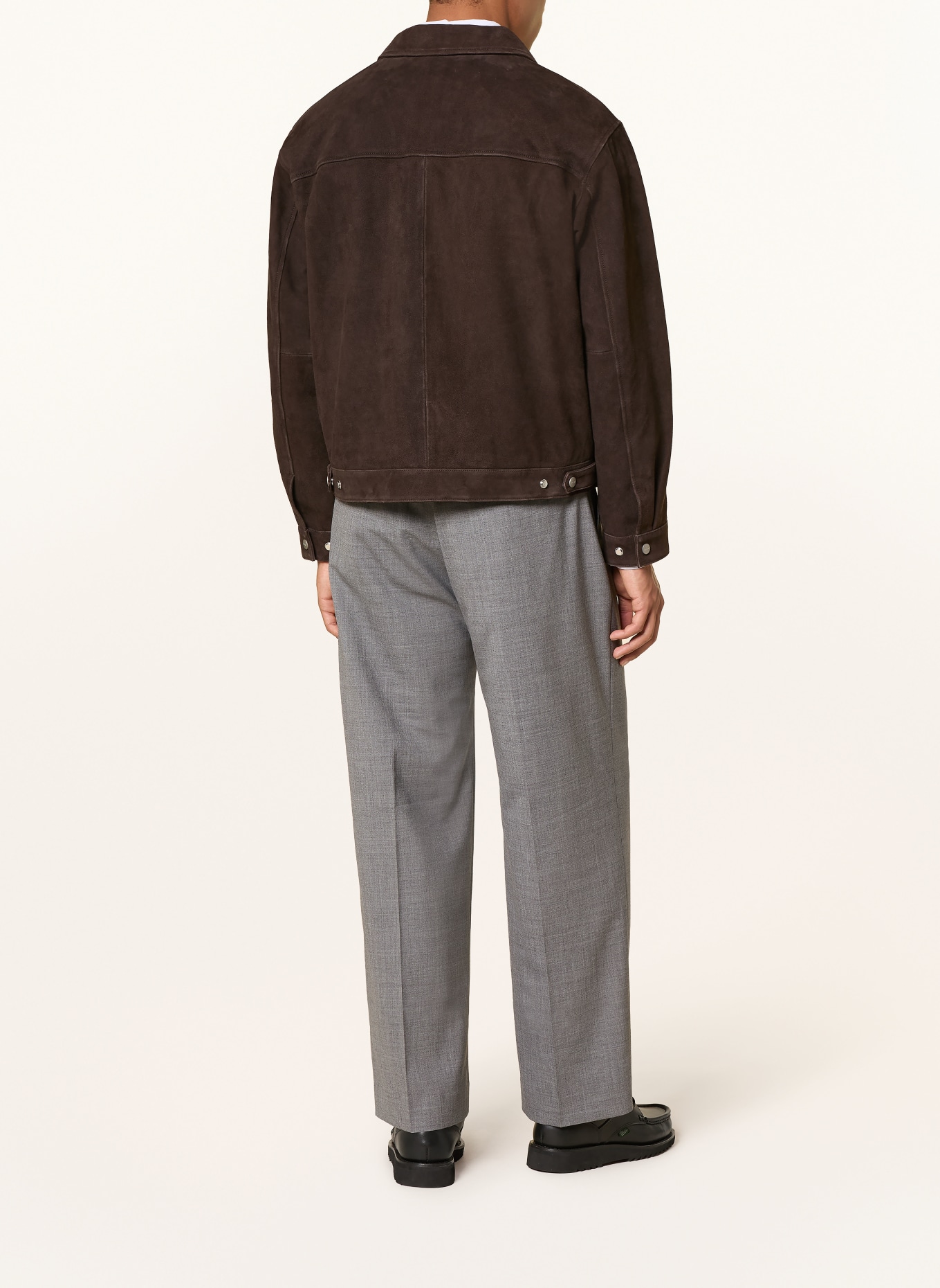 NN.07 KAY Relaxed Fit Suit Pants: 904 Lt Grey Melange