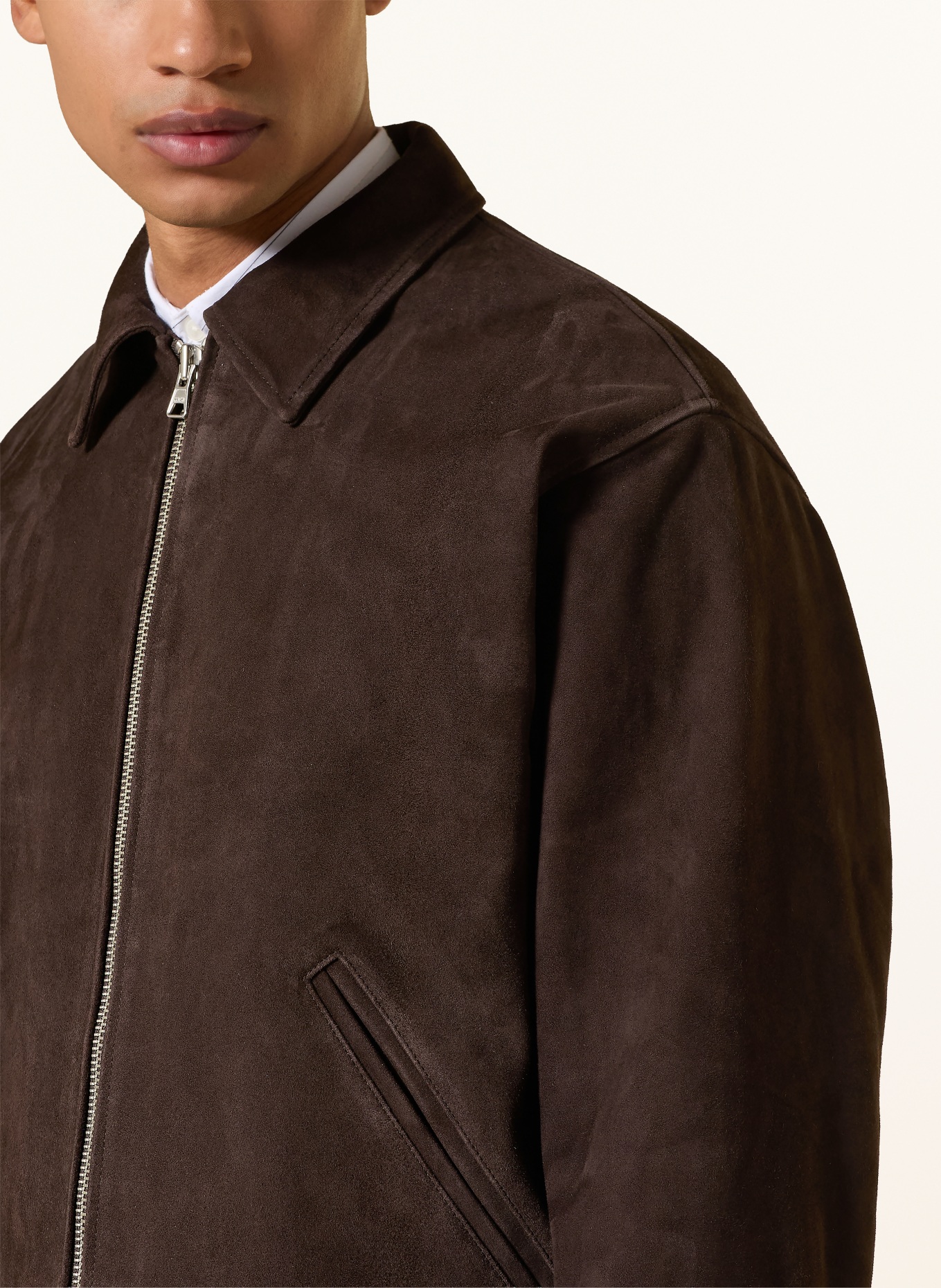 NN.07 Lederjacke PETRUS: DUNKELBRAUN