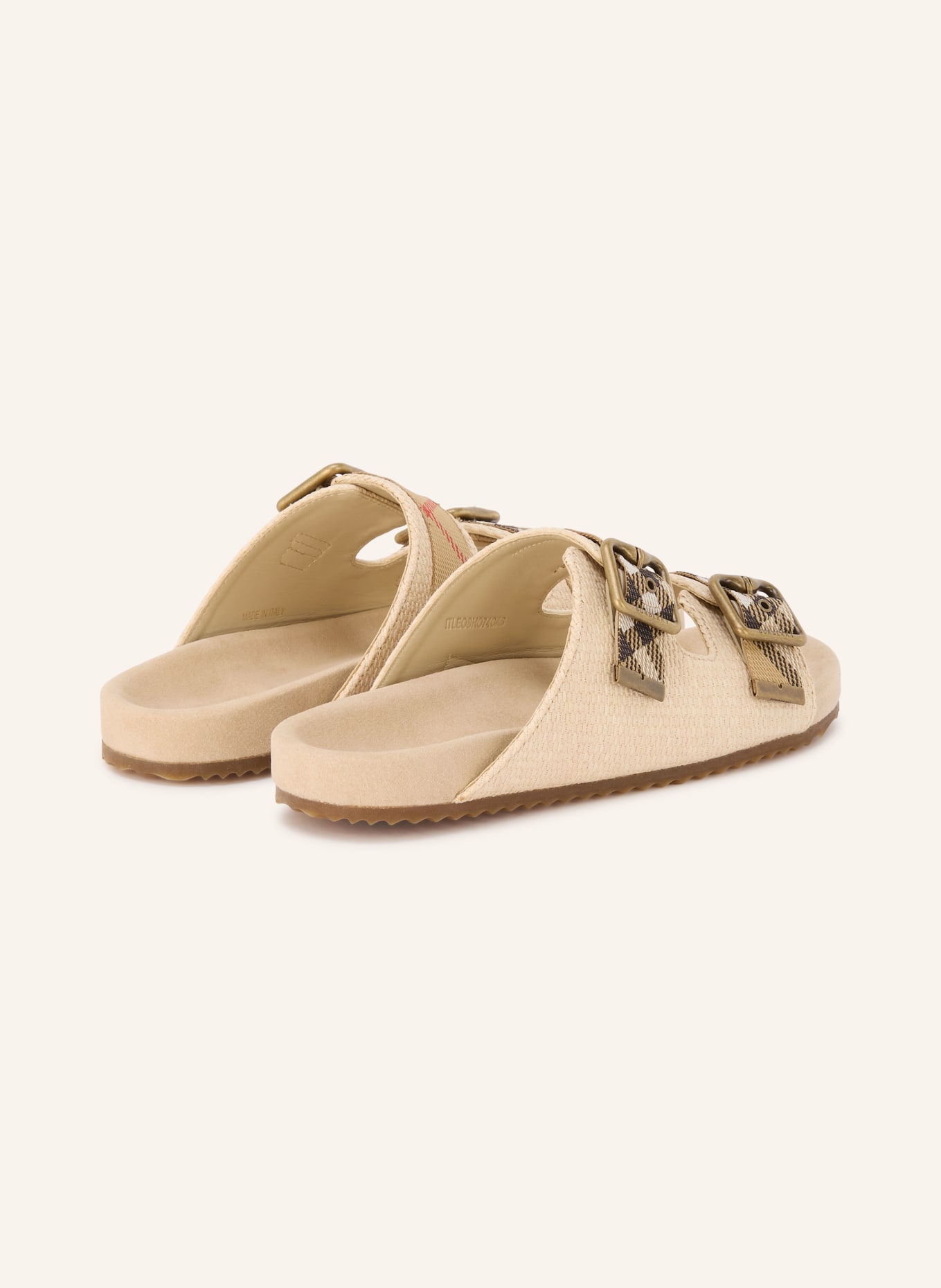 BURBERRY Pantoletten URCHIN: BEIGE / CAMEL / ROT