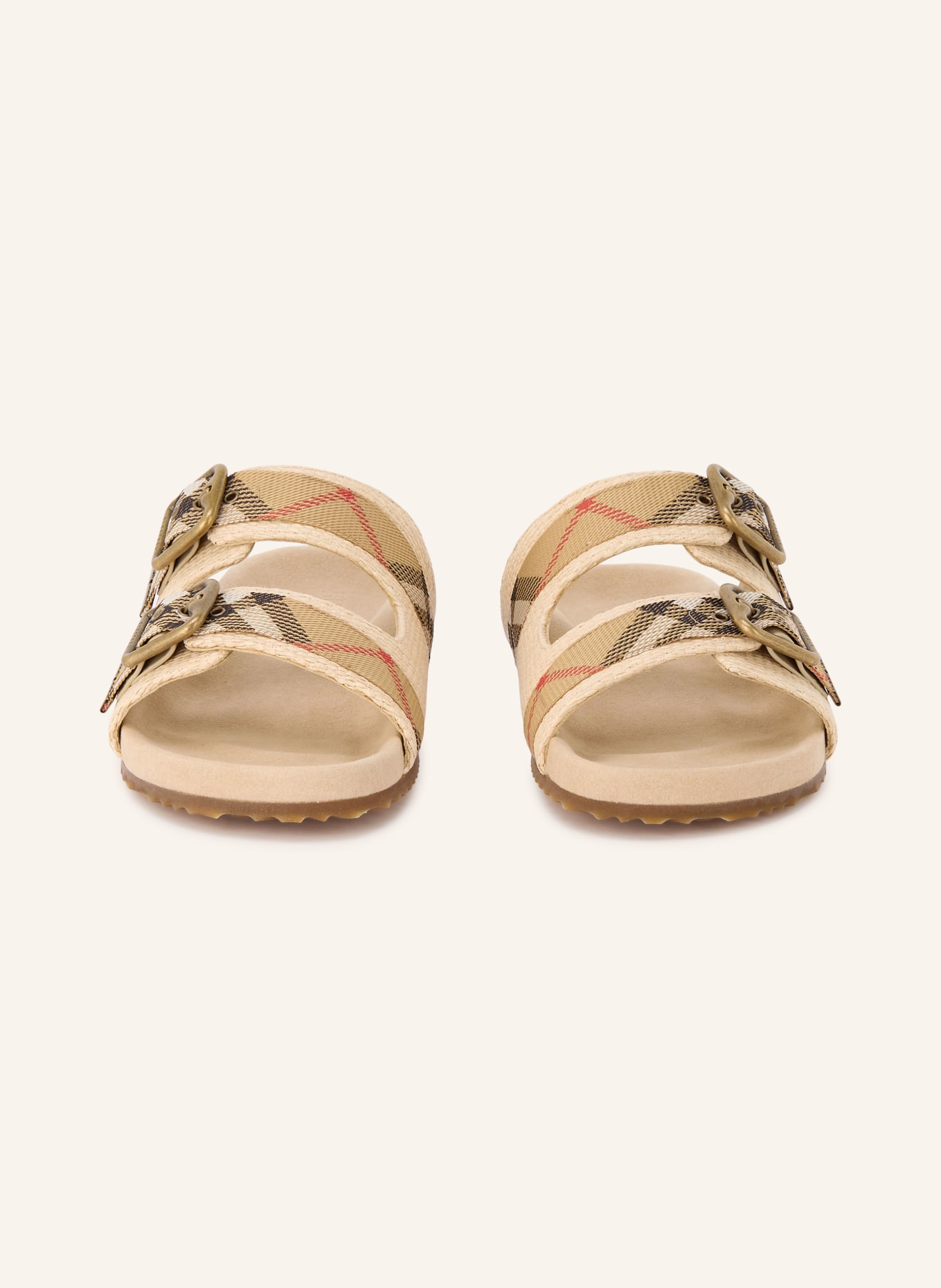 BURBERRY Pantoletten URCHIN: BEIGE / CAMEL / ROT